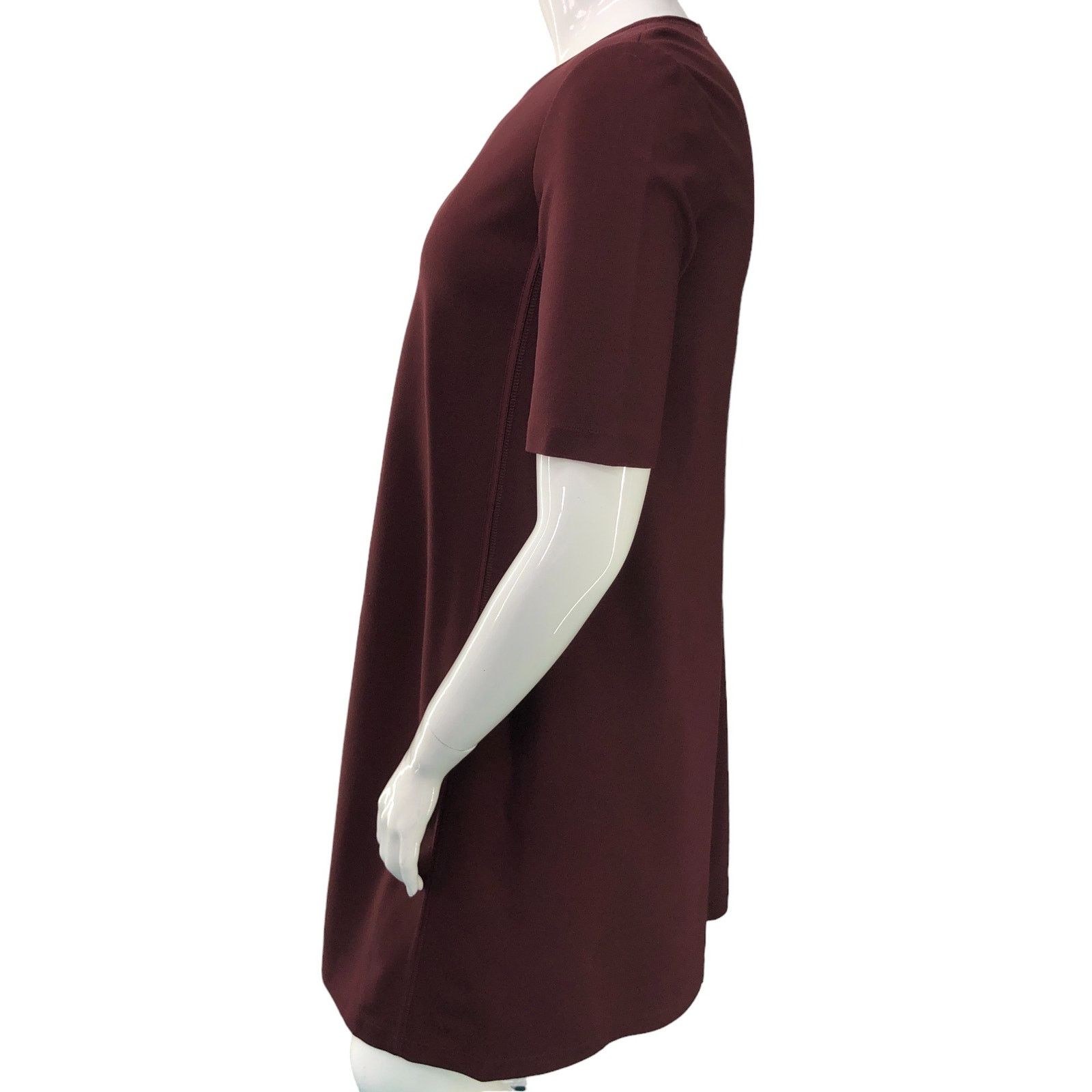 Lafayette 148 Lafayette 148 Size M Dress Shift Burgundy Back Zip Ponte Size M / US 6-8 / IT 42-44 - 6 Thumbnail