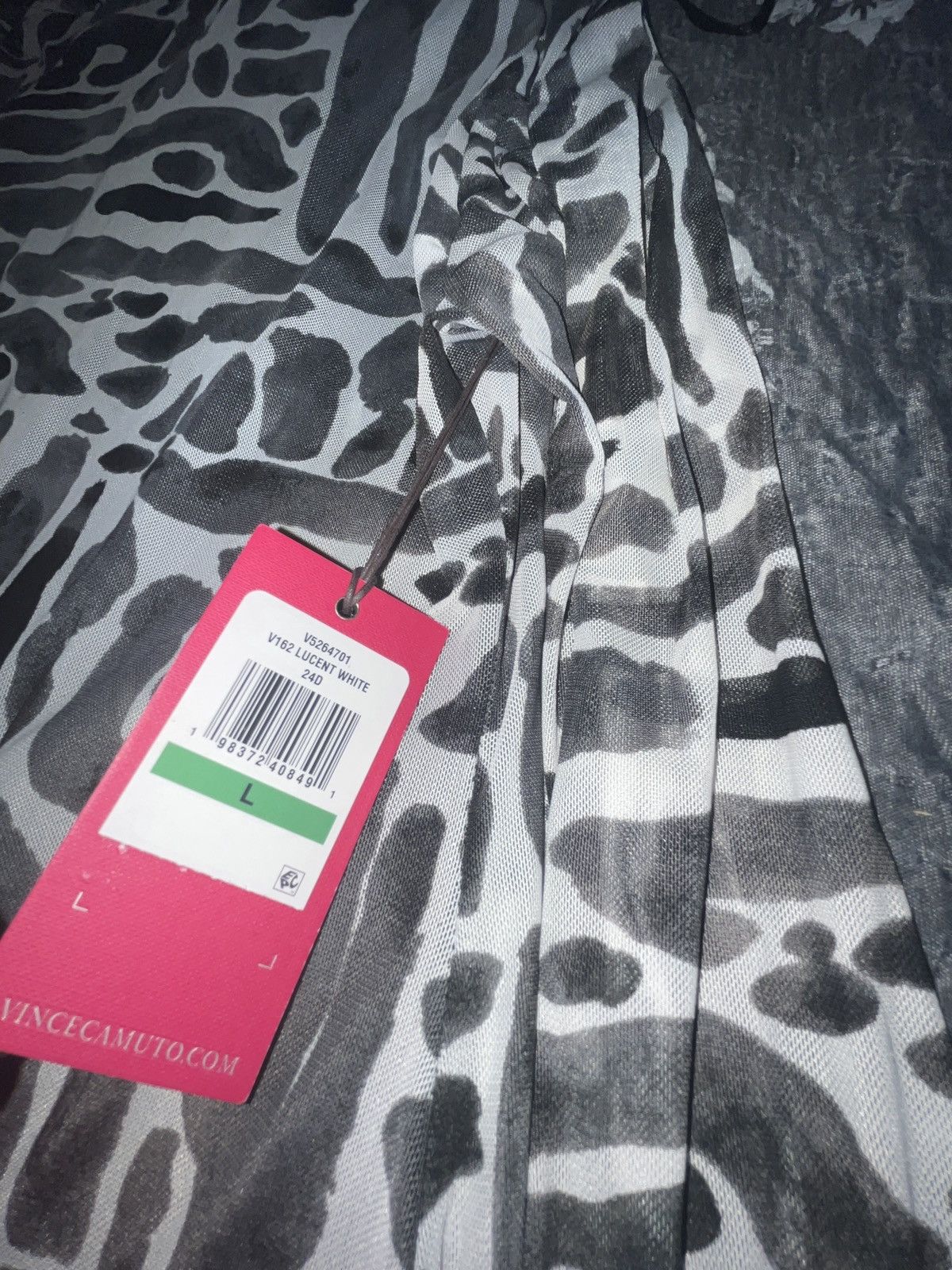 Vince Camuto Vince Camuto Abstract Print Sleeveless Mesh Maxi Dress Size L / US 10 / IT 46 - 6 Thumbnail