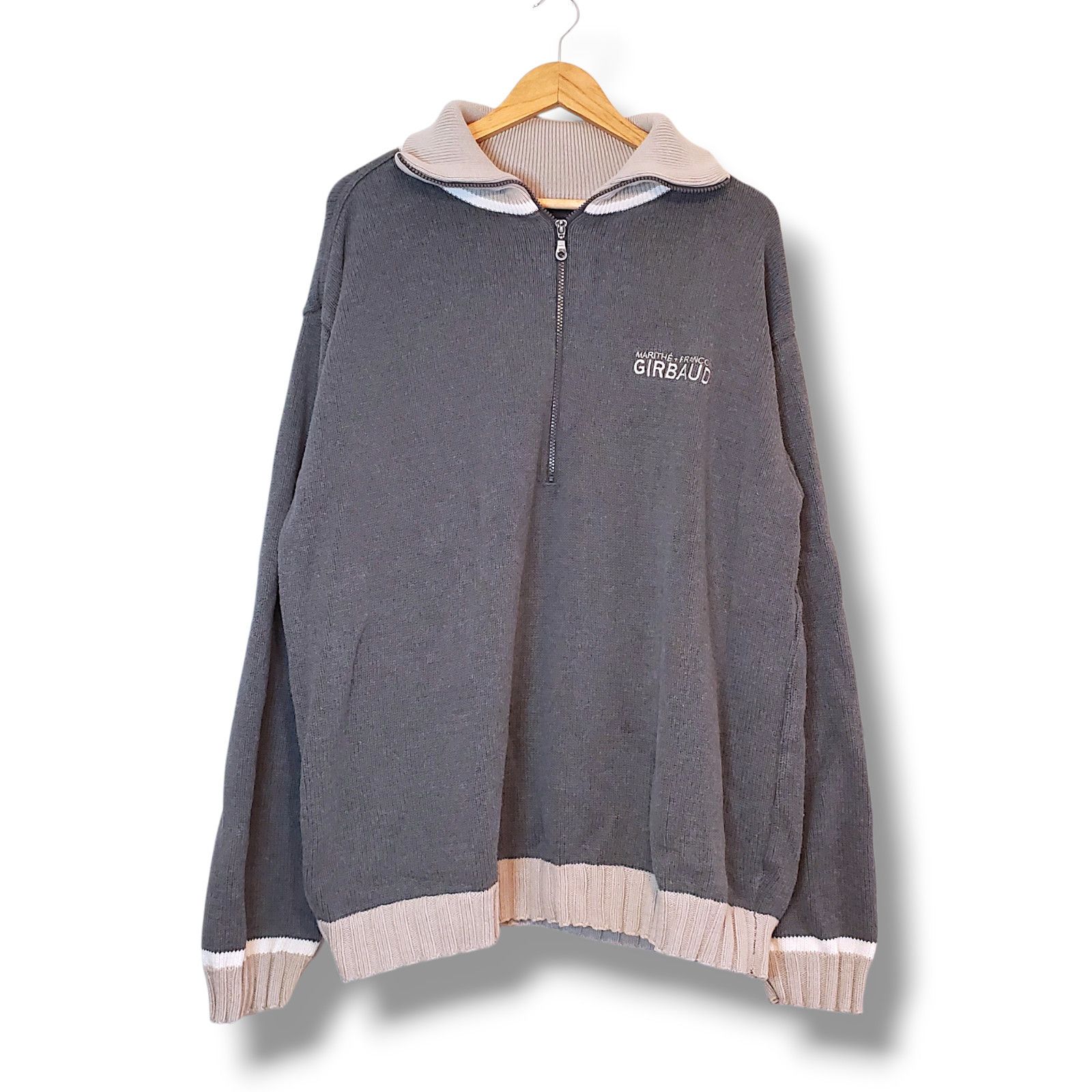 Marithe + Francois Girbaud Y2K Marithe Francois Girbaud Half Zip Knit Sweater Size 2XL Size US XXL / EU 58 / 5 - 1 Thumbnail
