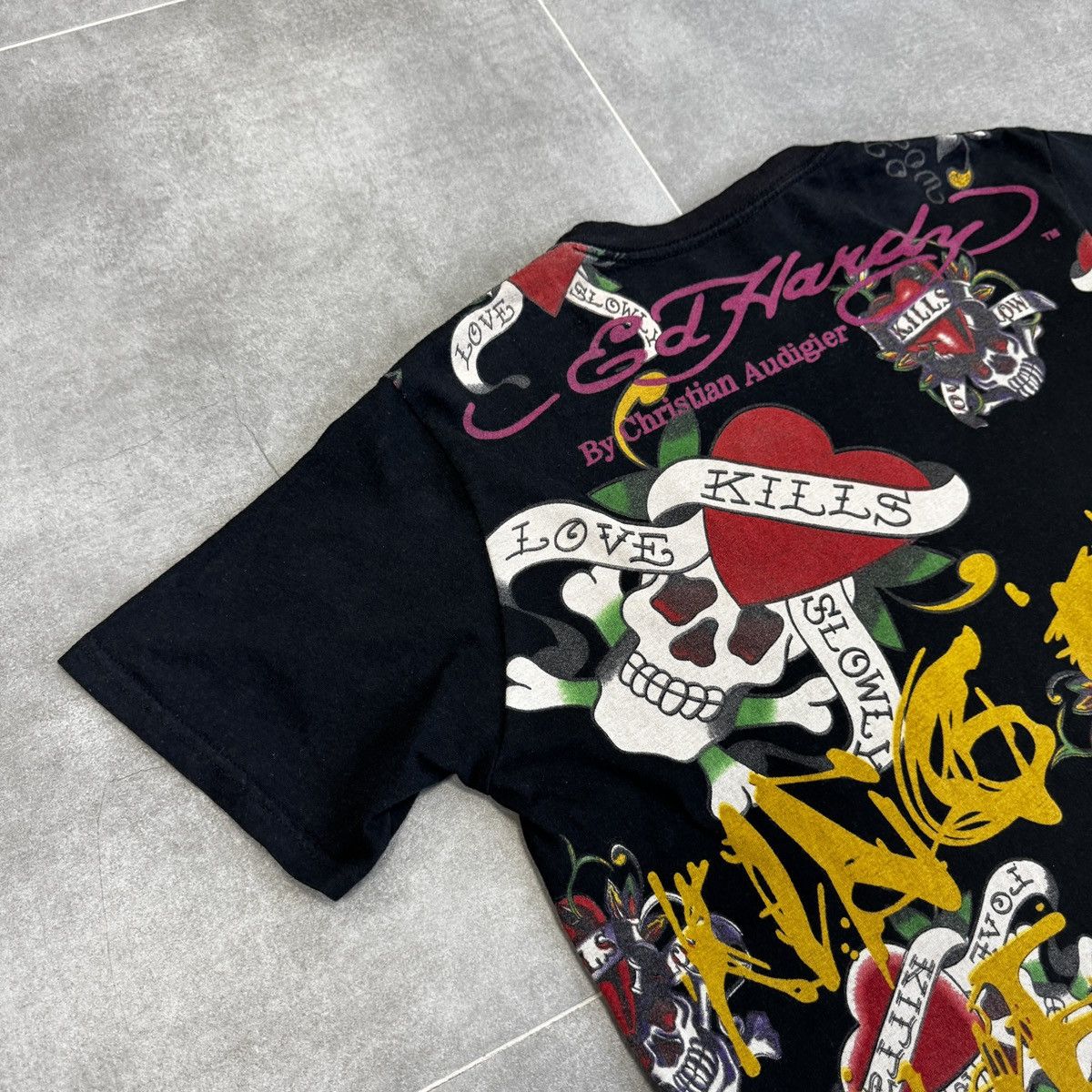 Ed Hardy Ed Hardy by Christian Audigier Skulls Tattoo Swag T-Shirt Size L / US 10 / IT 46 - 15 Thumbnail