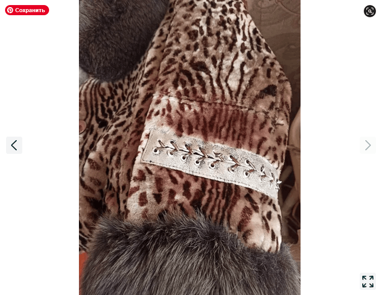 Other Leopard natural fur mouton coat sz M women's sheepskin coat Size M / US 6-8 / IT 42-44 - 4 Thumbnail