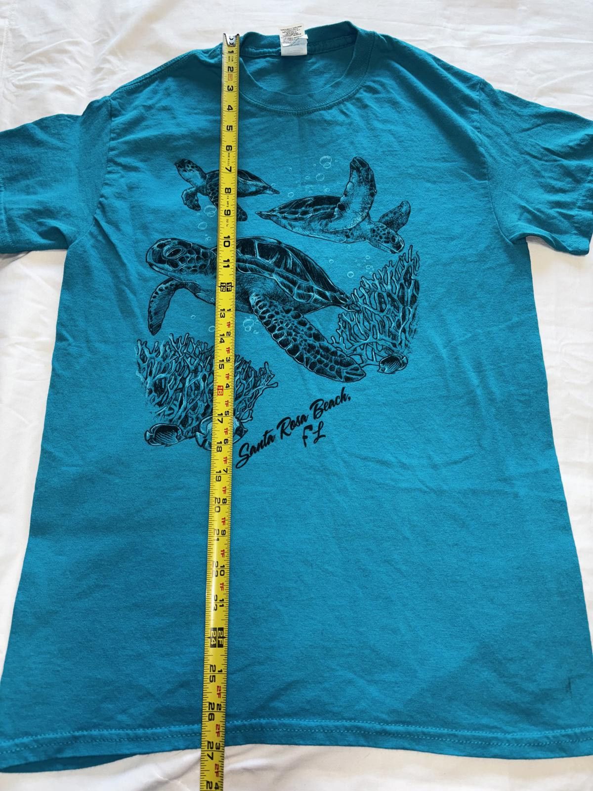 Gildan Retro Santa Rosa Beach Tee - Aquatic Sea Turtle Design Size US S / EU 44-46 / 1 - 6 Thumbnail