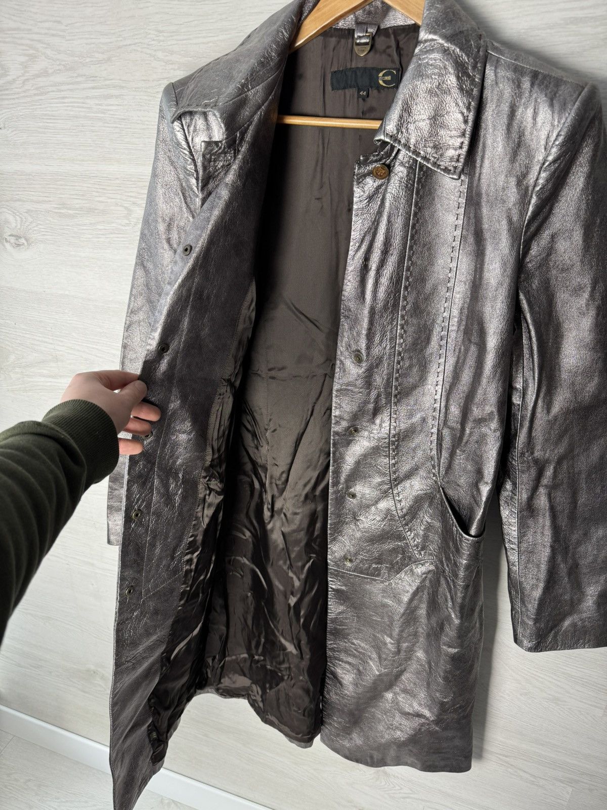 Just Cavalli Just Cavalli Coat Long Silver Metallic Size M / US 6-8 / IT 42-44 - 19 Thumbnail