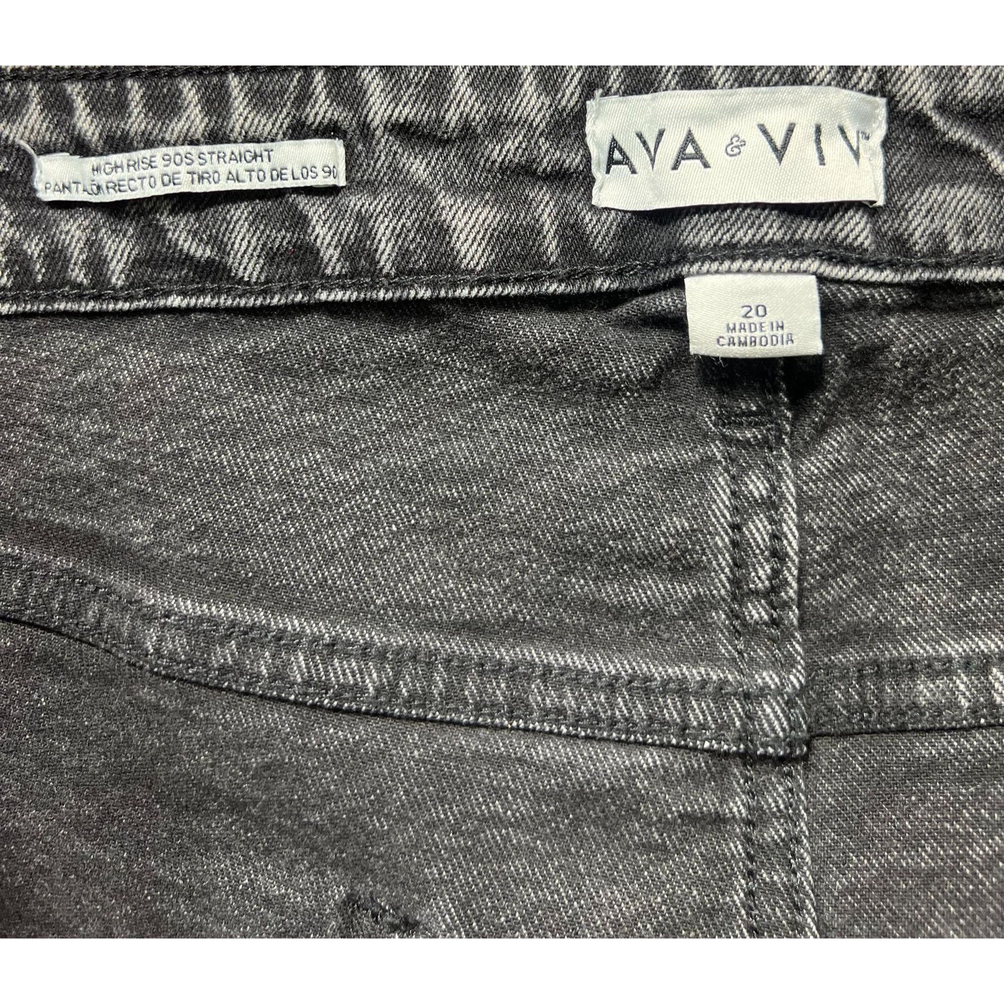 Other Ava & Viv - Women's High-Rise Straight Pants - Stretch - Bla Size 42" / US 20 - 12 Thumbnail