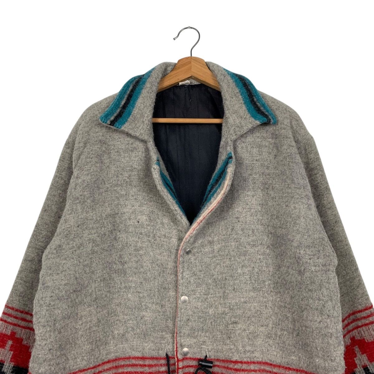 Vintage Vintage Wa Kina Aztech Navajo Wool Jacket Made In USA Size US L / EU 52-54 / 3 - 2 Thumbnail