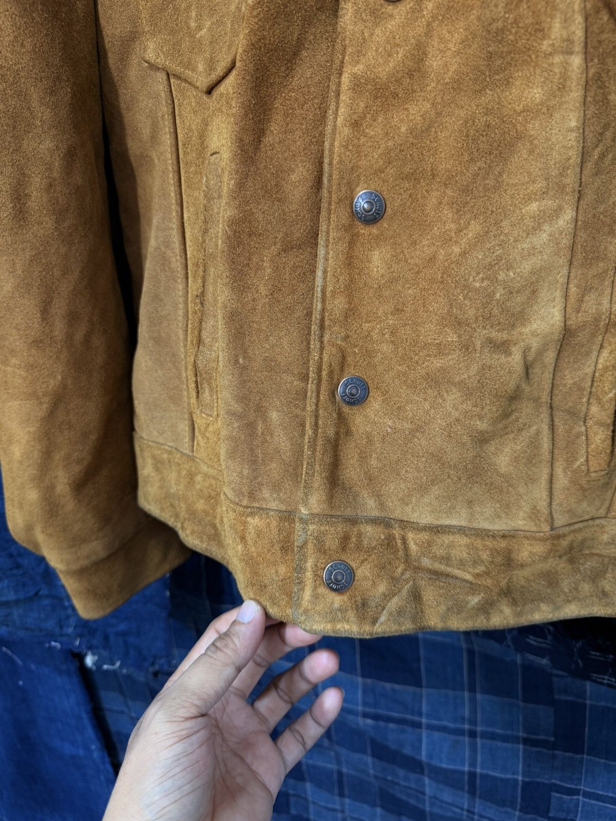 Schott Vtg Schott NYC Suede Leather Jacket Type 3 3sixteen 3🟦 Size US M / EU 48-50 / 2 - 6 Thumbnail
