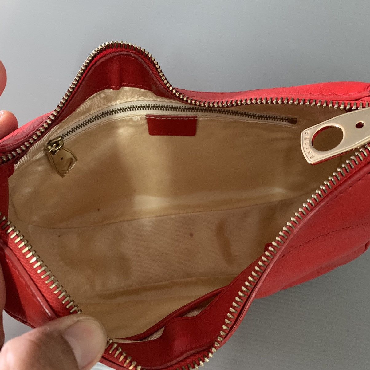 Celine Celine Hobo Pochette Red Leather Dinner Pre-Owned Bag Size ONE SIZE - 14 Thumbnail