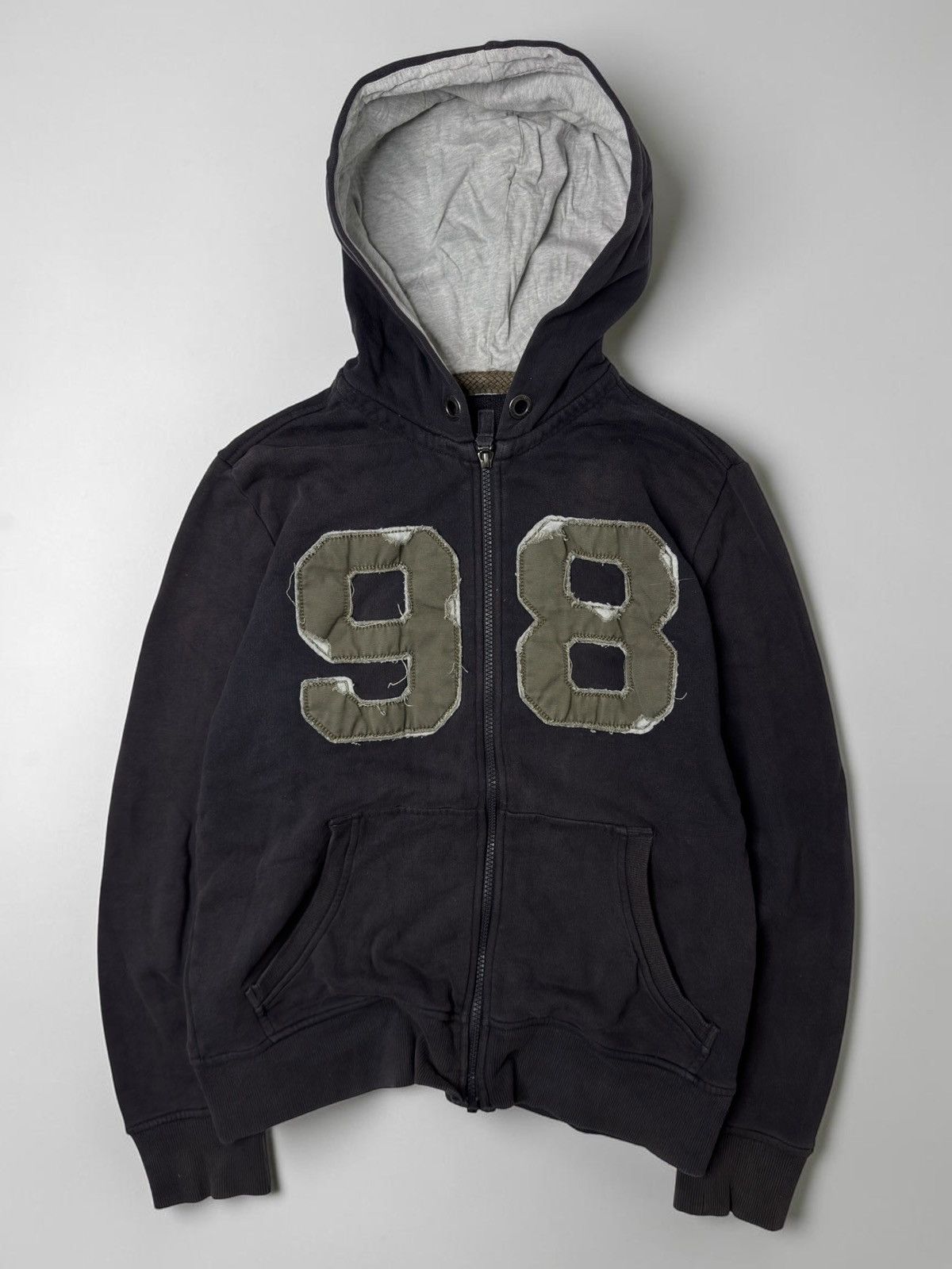 Japanese Brand × Streetwear Social Security Card Y2K Zip Up Hoodie
