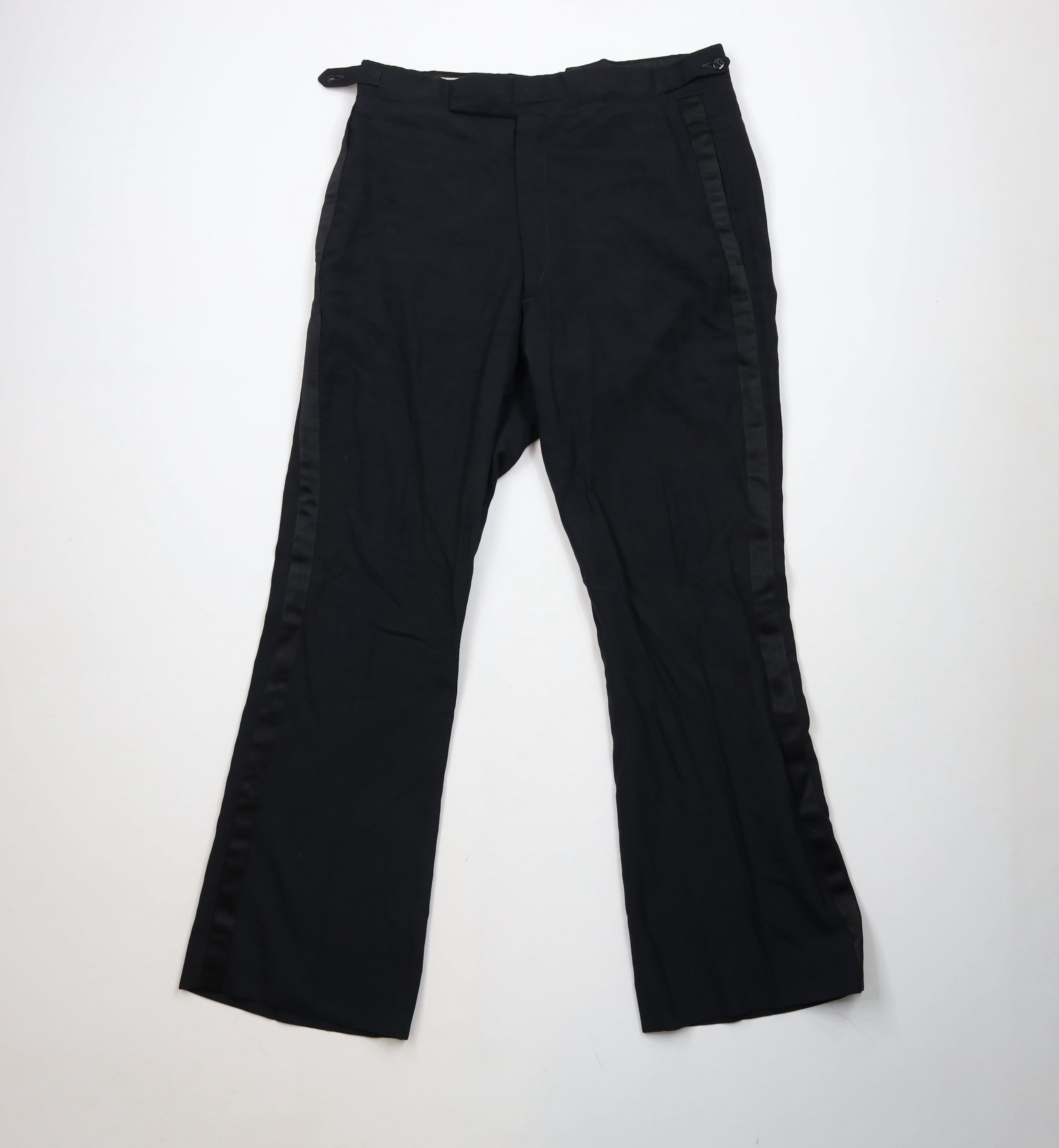 Vintage Vintage 60s Streetwear Tuxedo Suit Bell Bottoms Pants USA Size US 34 / EU 50 - 1 Thumbnail