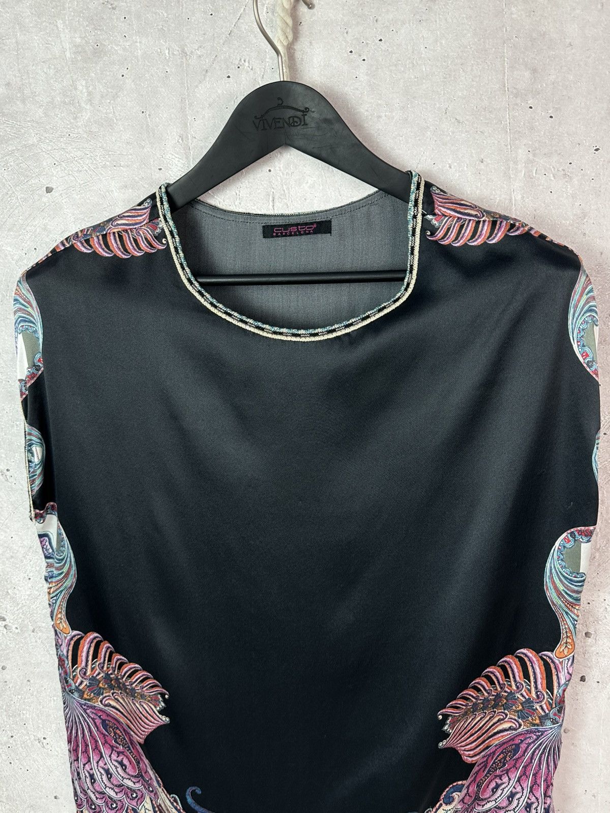 Custo Barcelona Custo Barcelona Silk Black Printed Sleeveless Women’s Blouse Size XS / US 0-2 / IT 36-38 - 2 Thumbnail