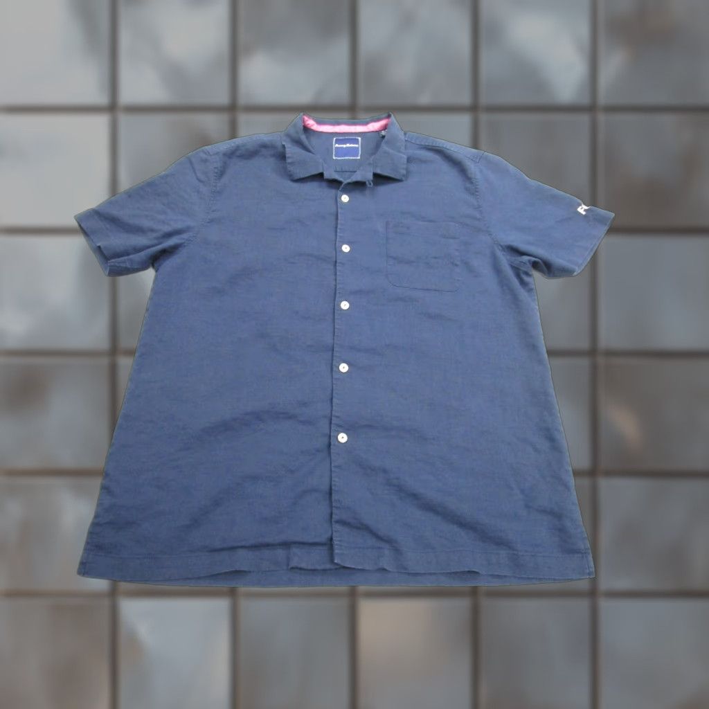 Tommy Bahama Tommy Bahama Shirt Mens XL Blue Linen Blend Old Money Button Front Camp FOX TV Size US XL / EU 56 / 4 - 1 Thumbnail