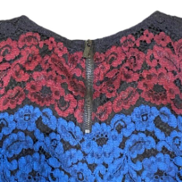 Karl Lagerfeld Karl Lagerfeld Women's Floral Lace Pattern Lasercut Blouse Size XS / US 0-2 / IT 36-38 - 5 Thumbnail