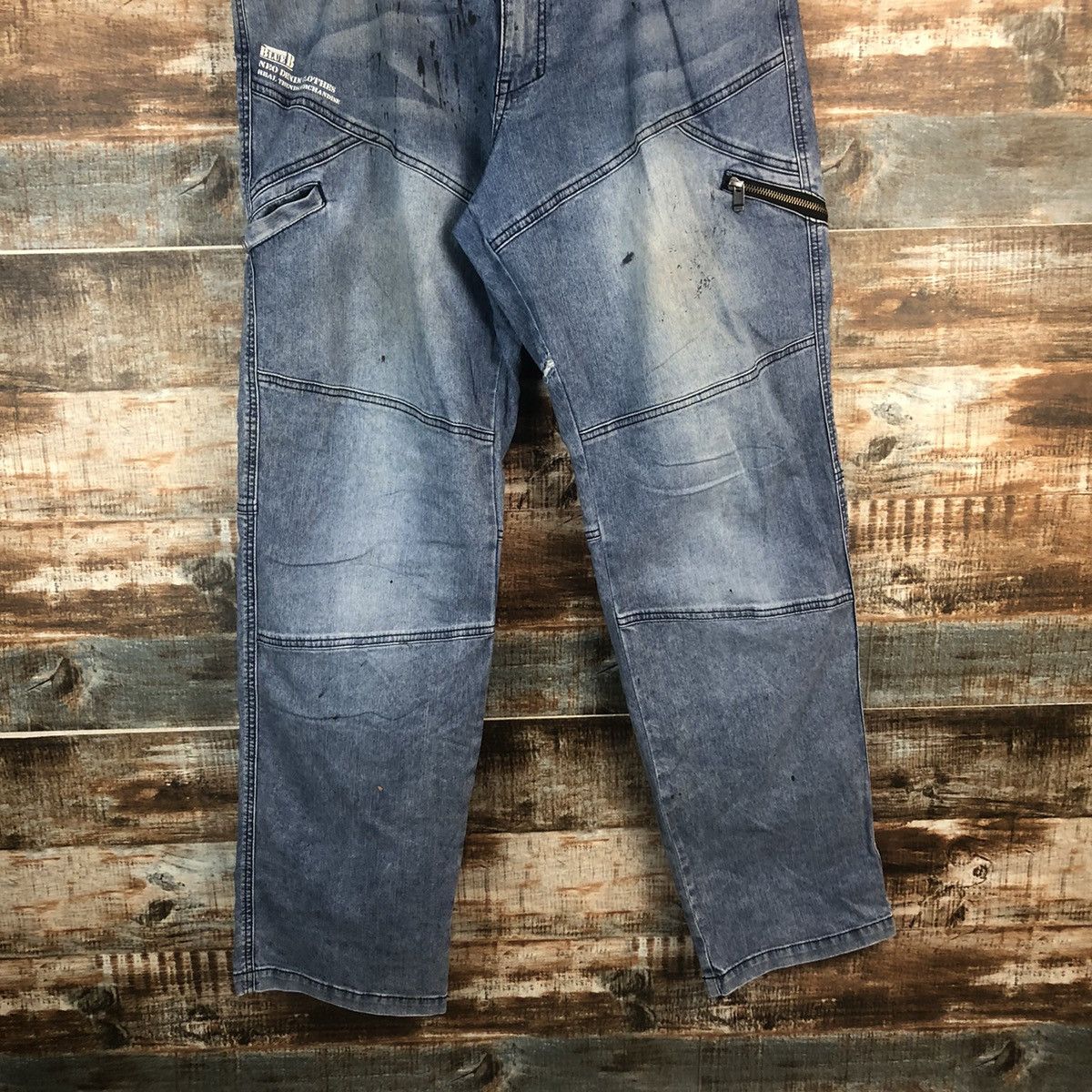 Japanese Brand DL Blue B Cargo Multipocket Blue Pants #C290 Size US 33 - 3 Thumbnail