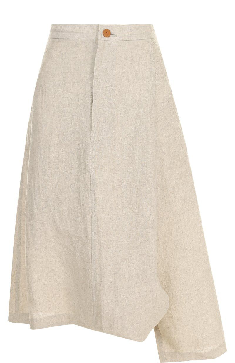 Yohji Yamamoto Yohji Yamamoto - Linen 2Way Low Crotch Cropped Skirt Pants Size 32" / US 10 / IT 46 - 8 Thumbnail