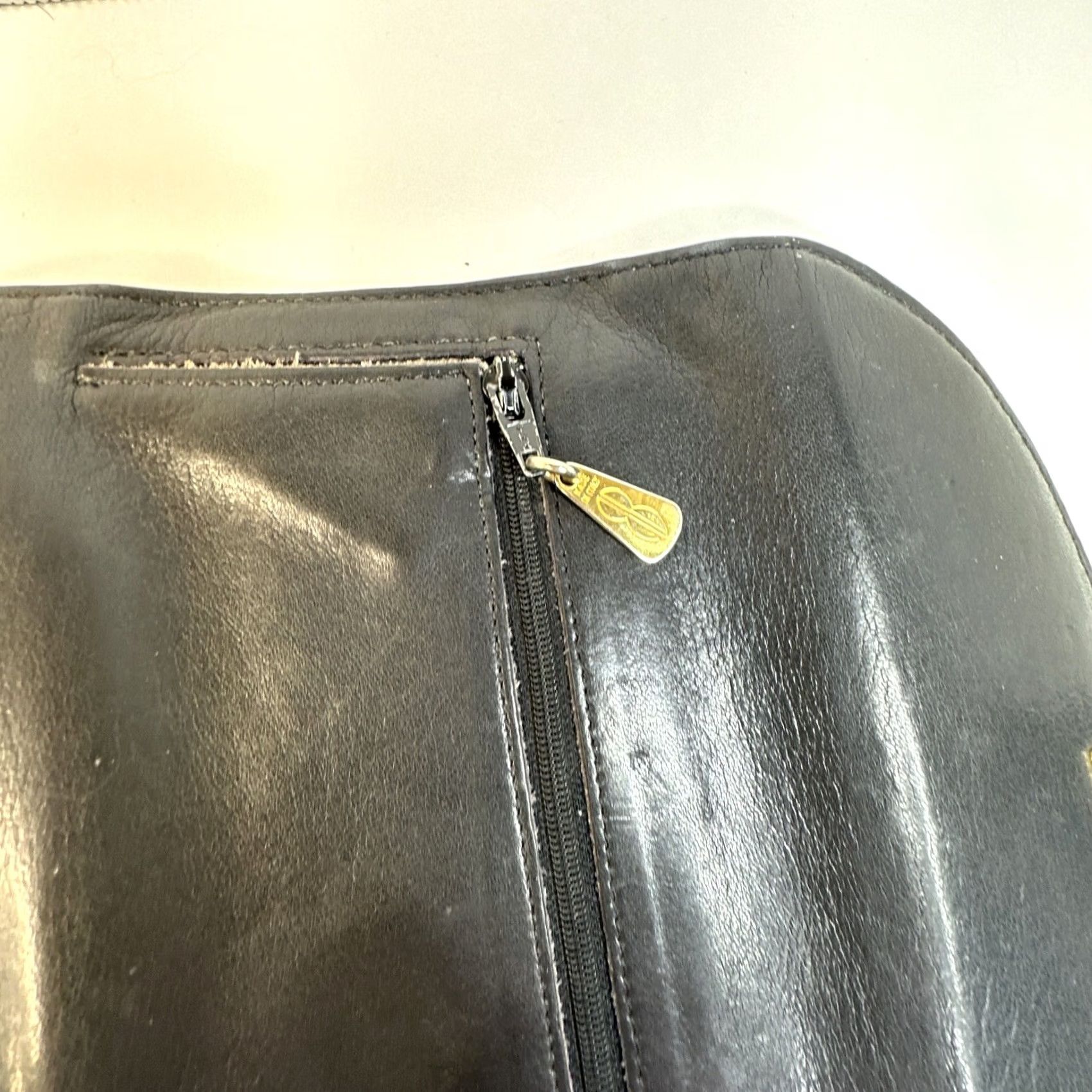 Bosca Vintage Bosca Mezza Luna Wallet Clutch Black Leather Pocket Flap Snap Size ONE SIZE - 5 Thumbnail