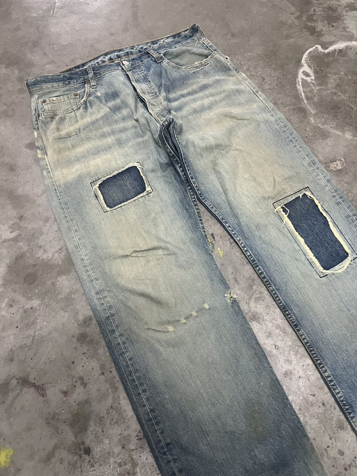 Designer × Levi's VINTAGE 90’s LEVIS 501 PATCHWORK DENIM Size US 34 / EU 50 - 6 Thumbnail