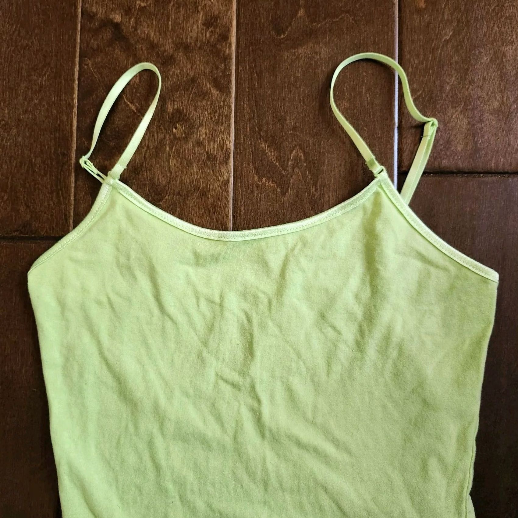 Vintage French Kiss Women's Tank Top Sleeveless Green Small Juniors Regular Fit Pullover Solid Lightweight Easy Care Size S / US 4 / IT 40 - 3 Thumbnail