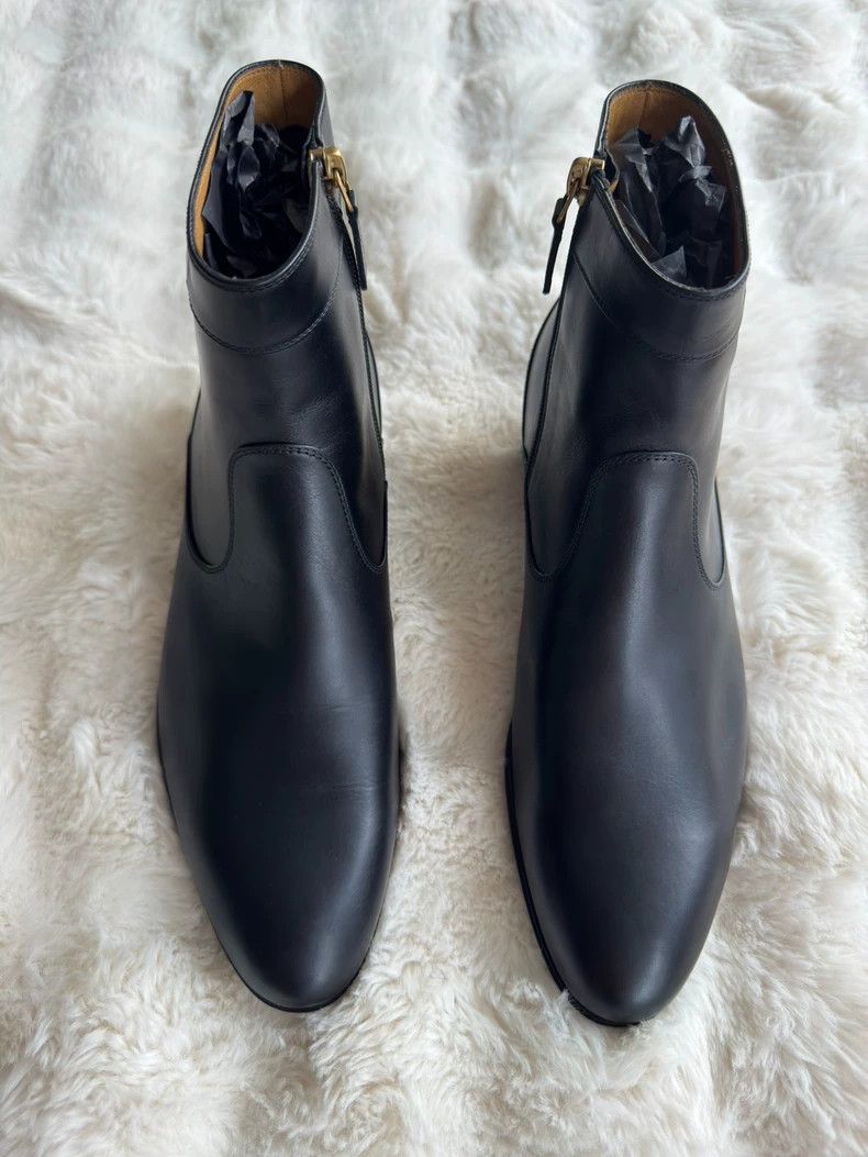 Gucci Guicci Logo men's boots leather shoes Size US 8 / EU 41 - 4 Thumbnail