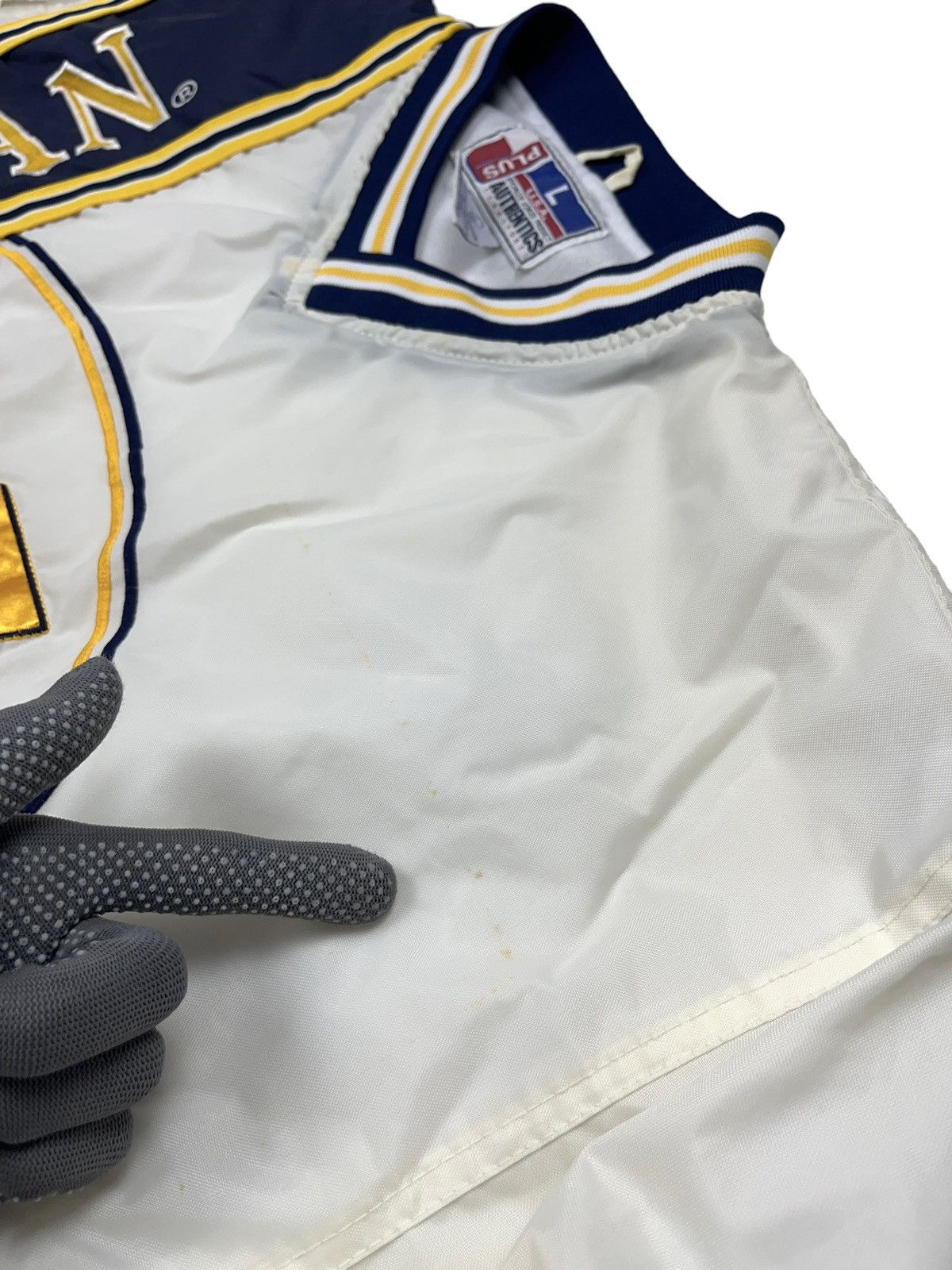 NFL Vintage Michigan Wolverines Made in Korea J Plus Jacket Size US L / EU 52-54 / 3 - 8 Thumbnail