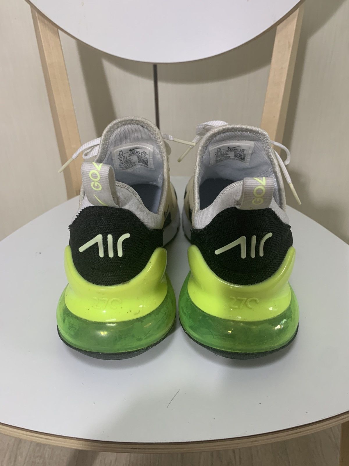 Nike Nike Air Max 270 Golf White Black Volt 6.5 Size US 6.5 / EU 39-40 - 6 Thumbnail