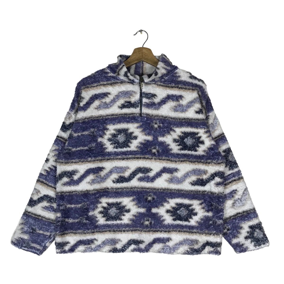 Vintage Toc Toc Native Design Quarter Zip Pullover Jumper