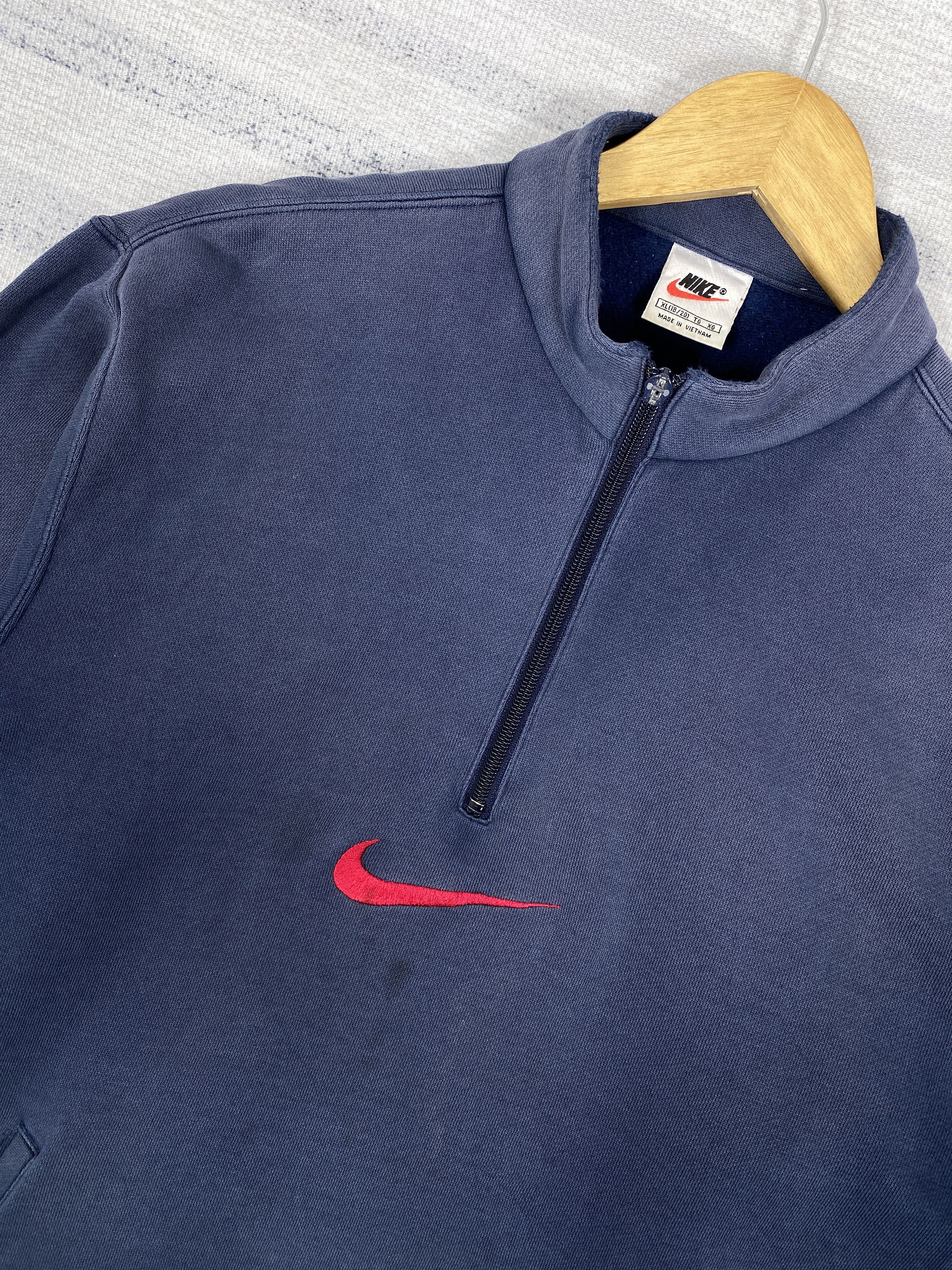 Nike × Vintage Vintage Nike Half Zipper Faded Sweatshirts Size US S / EU 44-46 / 1 - 2 Thumbnail