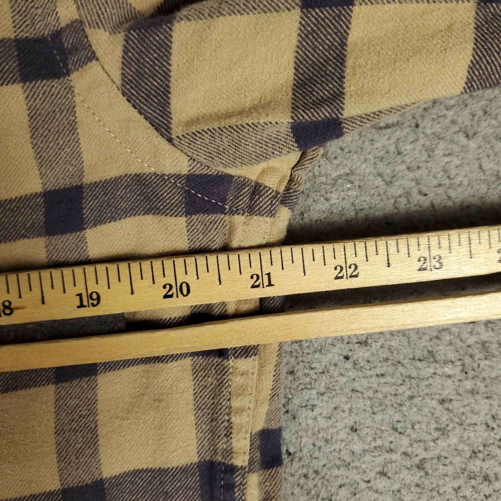 UNTUCKit UNTUCKit Shirt Mens Medium Beige Blue Check Flannel Button Up Long Sleeve Size US M / EU 48-50 / 2 - 5 Thumbnail