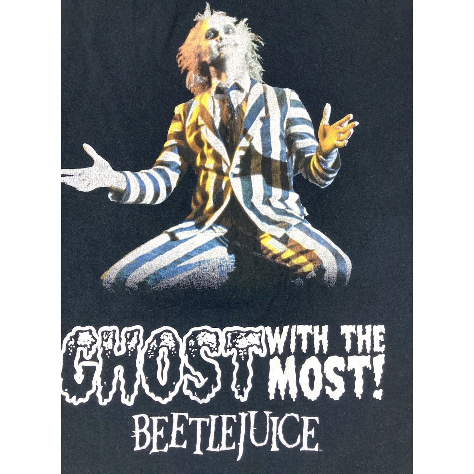 Ripple Junction VINTAGE Beetlejuice Ghost With The Most Graphic T-shirt Men Large Black Short Sleeve Size US L / EU 52-54 / 3 - 2 Thumbnail