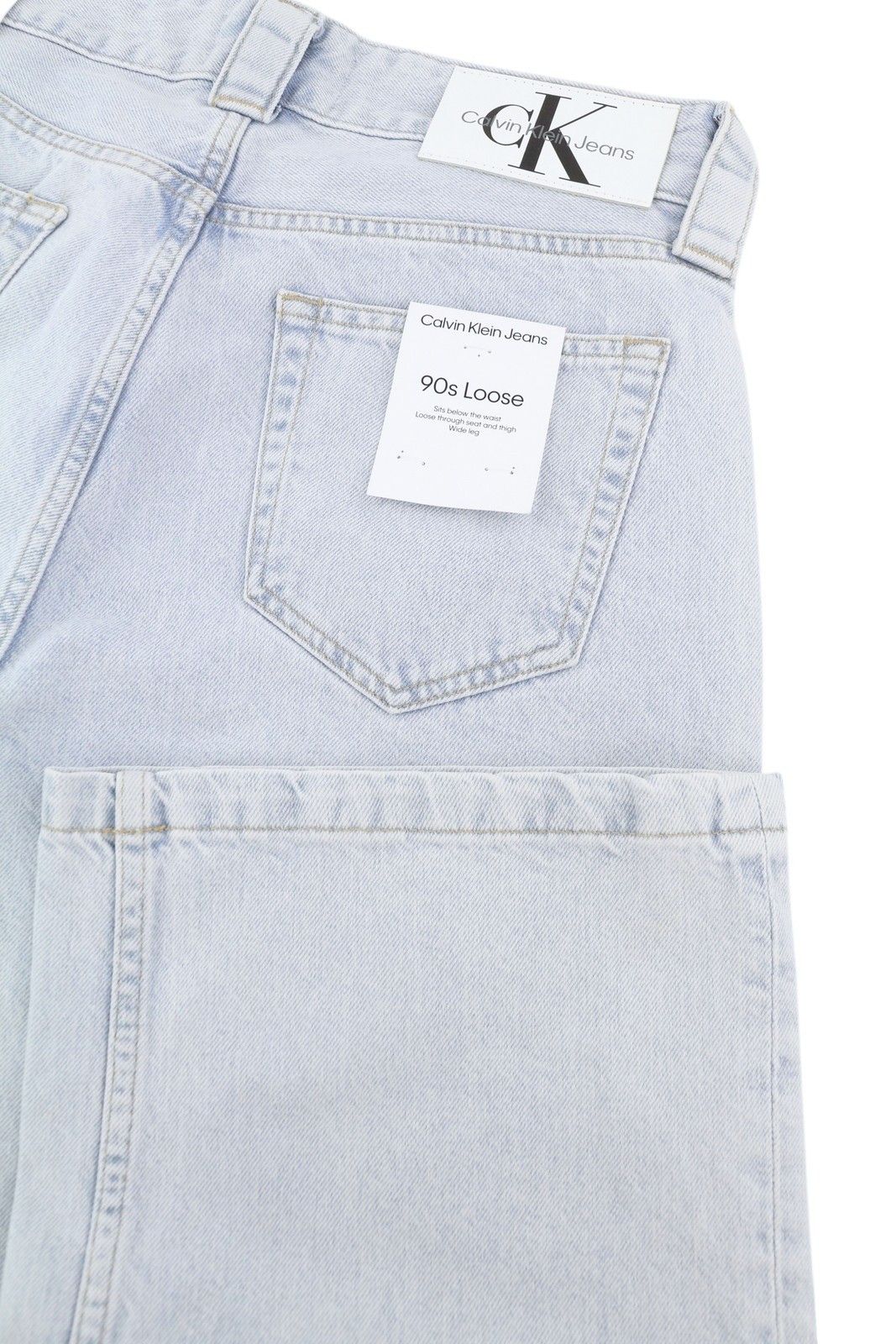 Calvin Klein 90S LOOSE PLEATED W28 Washed Blue Wide Zip Jeans 84981 Size US 28 / EU 44 - 5 Thumbnail