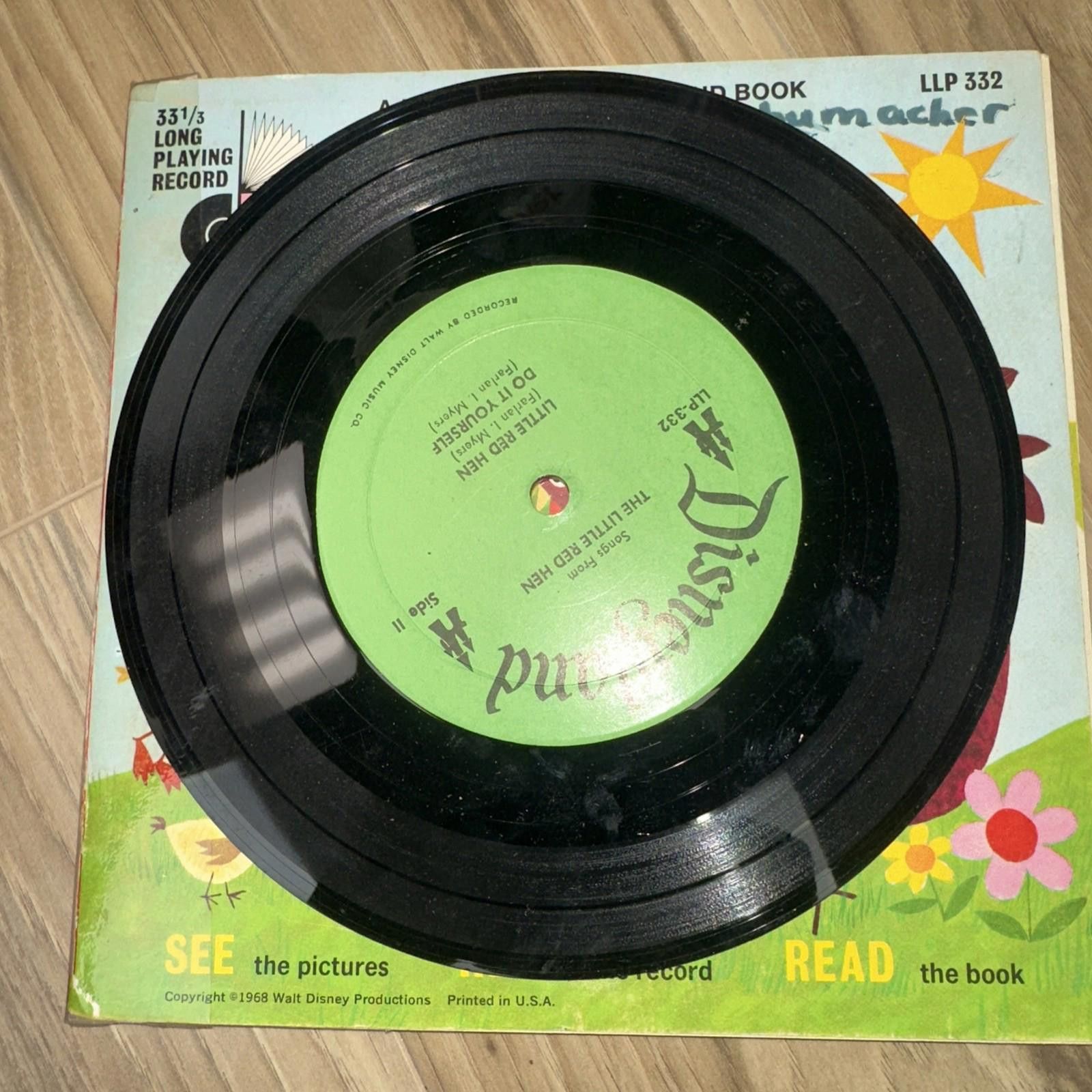 Other The Little Red Hen Disneyland Record And Book Vinyl New Size ONE SIZE - 5 Thumbnail