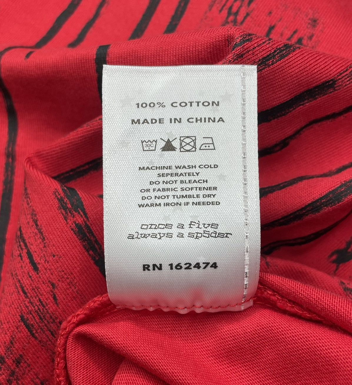 Sp5der Sp5der Worldwide Red Diffused Collegiate T-Shirt Size US M / EU 48-50 / 2 - 7 Thumbnail