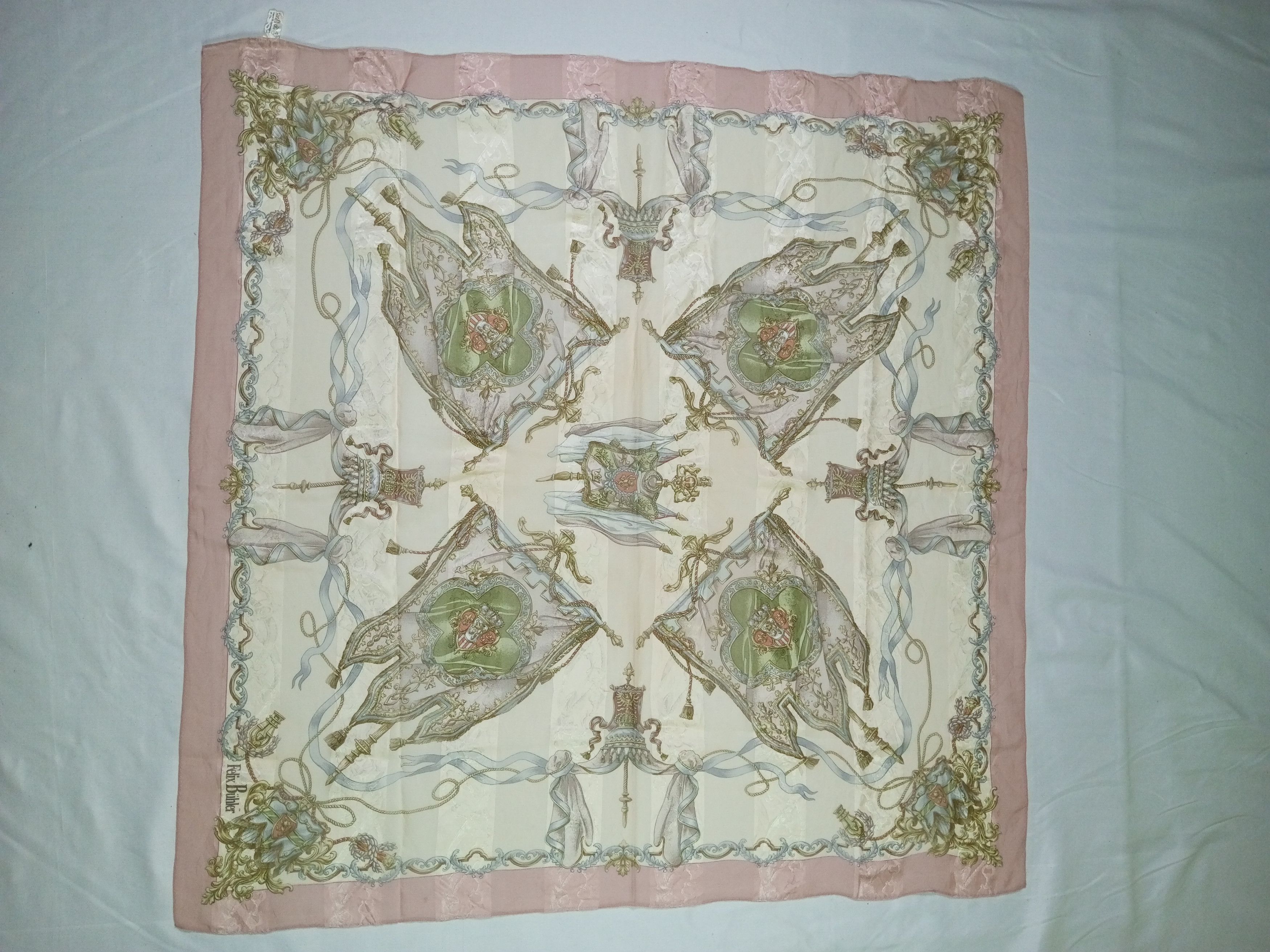 Japanese Brand FB Silk Scarf Handkerchief Neckerchief Size ONE SIZE - 1 Thumbnail