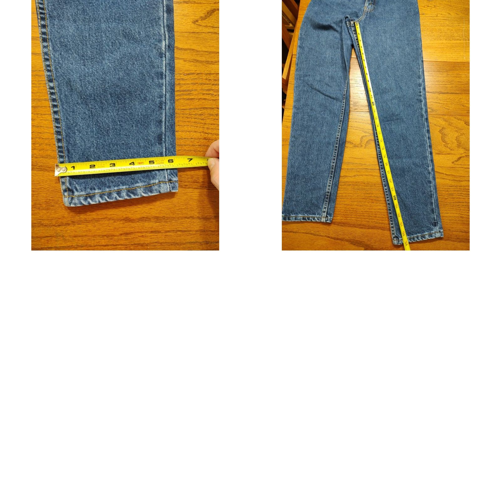 Levi's VINTAGE Levi's Jeans 550 USA Relaxed Tapered Womens 25x29 Zip 29 Inseam Blue 100% Cotton 90s Retro USA Size 42" / US 20 - 9 Thumbnail
