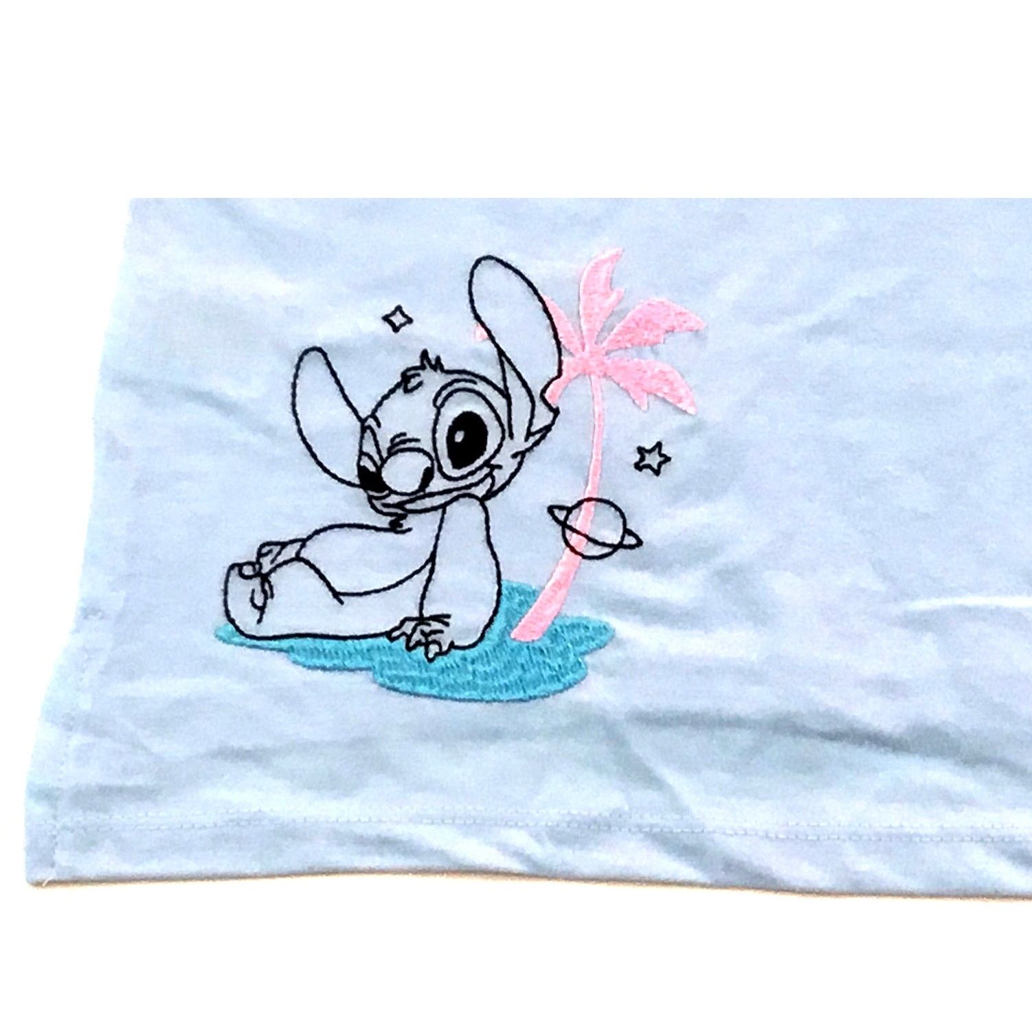 Disney Disney Stitch Angel Blue T-Shirt Embroidered Size Med NWT Size M / US 6-8 / IT 42-44 - 5 Thumbnail