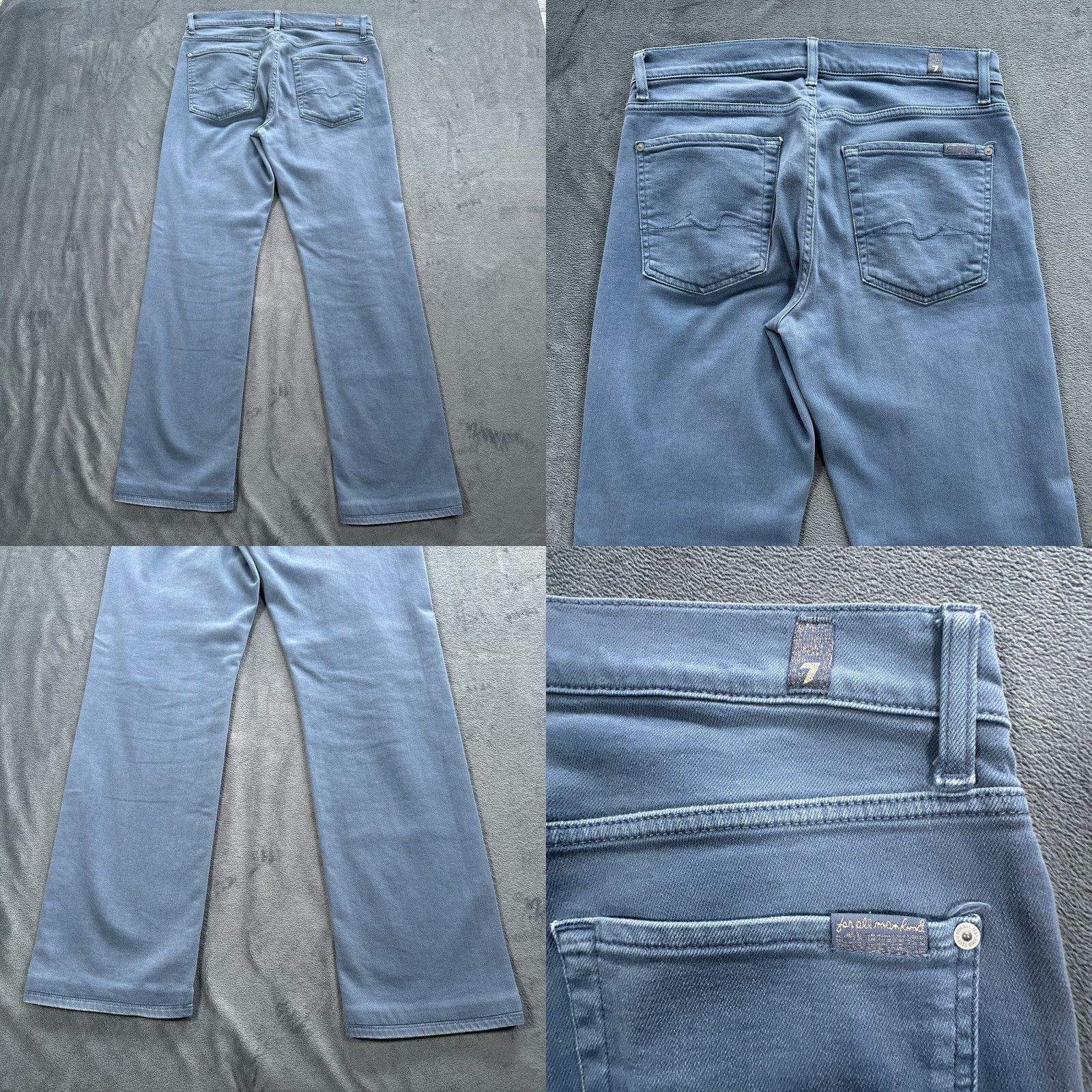 7 For All Mankind 7 For All Mankind Jeans Mens 32x28 Gray Denim Slimmy Straight Leg Size US 31 - 8 Thumbnail