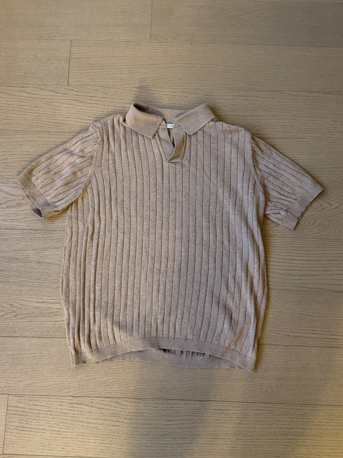 Tan Wool Sweater Polo