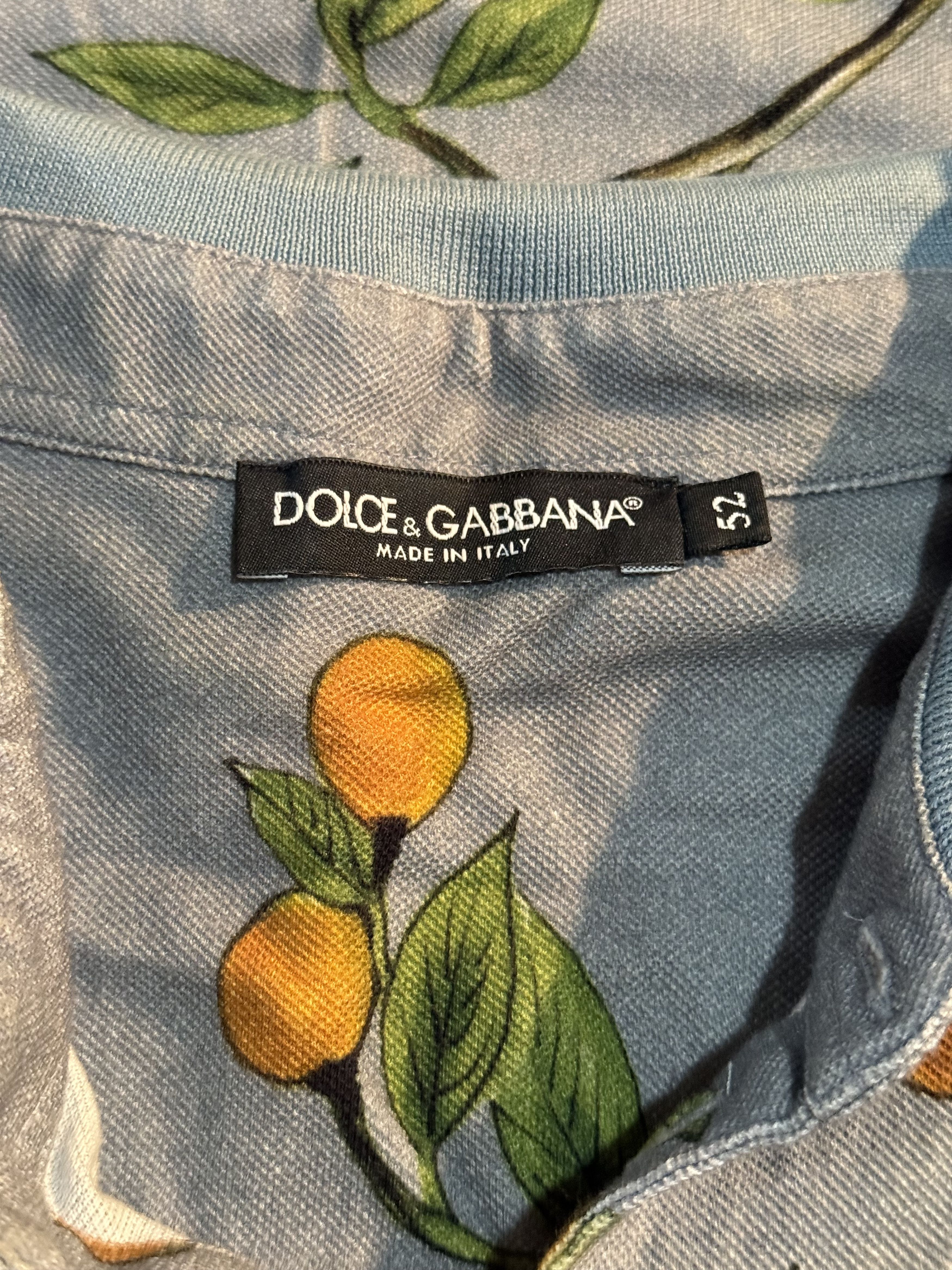 Dolce & Gabbana Dolce & Gabbana Parrot & Oranges Print Tropical Polo Shirt Size US L / EU 52-54 / 3 - 3 Thumbnail