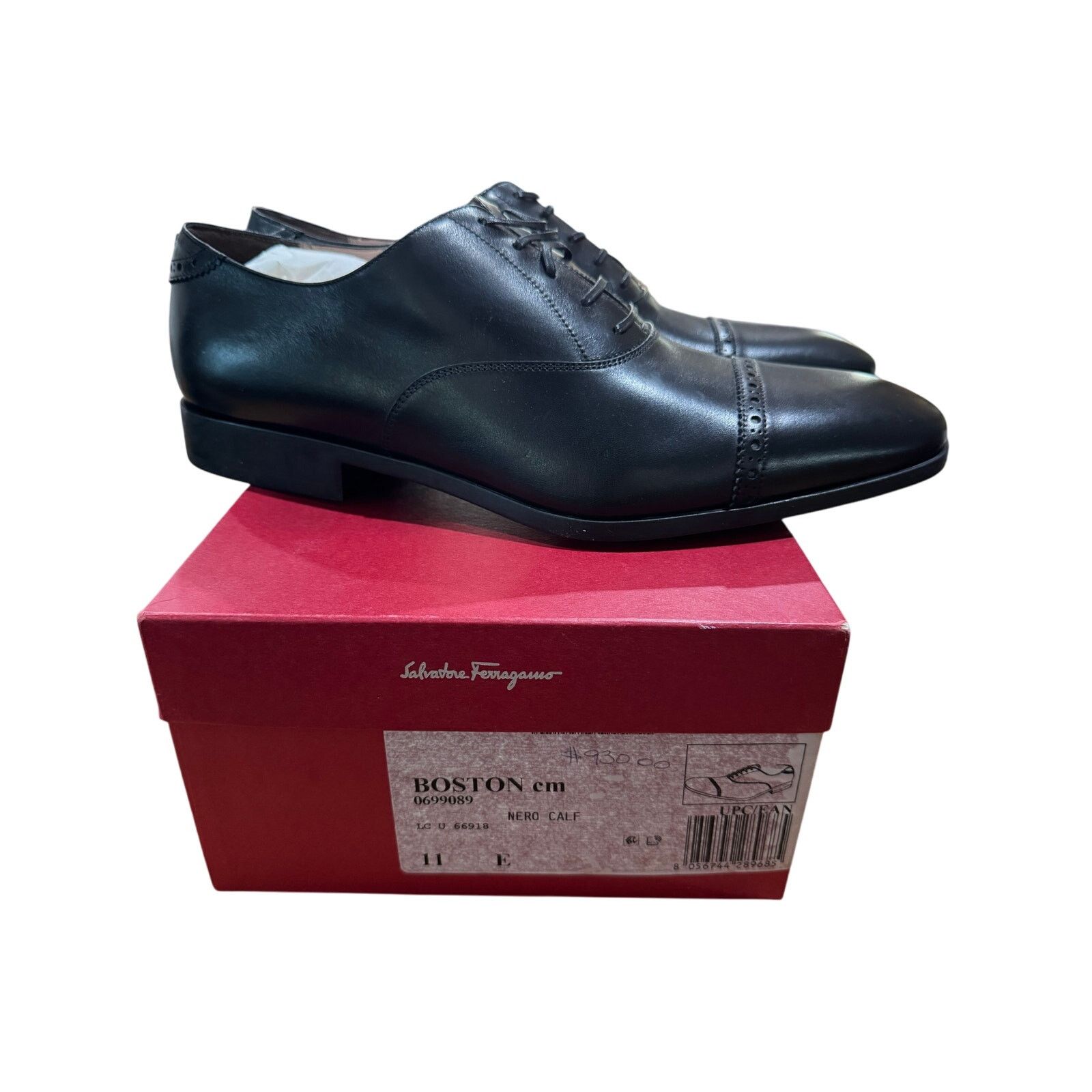 Salvatore Ferragamo Salvatore Ferragamo “Boston” Nero Oxford Dress Shoes sz. 11E Size US 11 / EU 44 - 3 Thumbnail