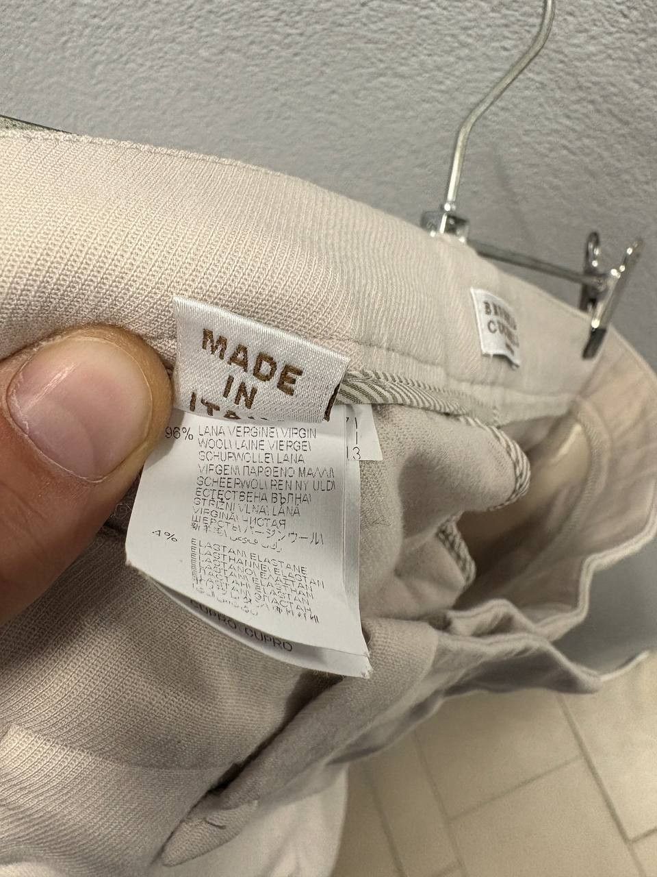 Brunello Cucinelli Brunello Cucinelli womens wool pants biege size US 6 / M Size 28" / US 6 / IT 42 - 11 Thumbnail