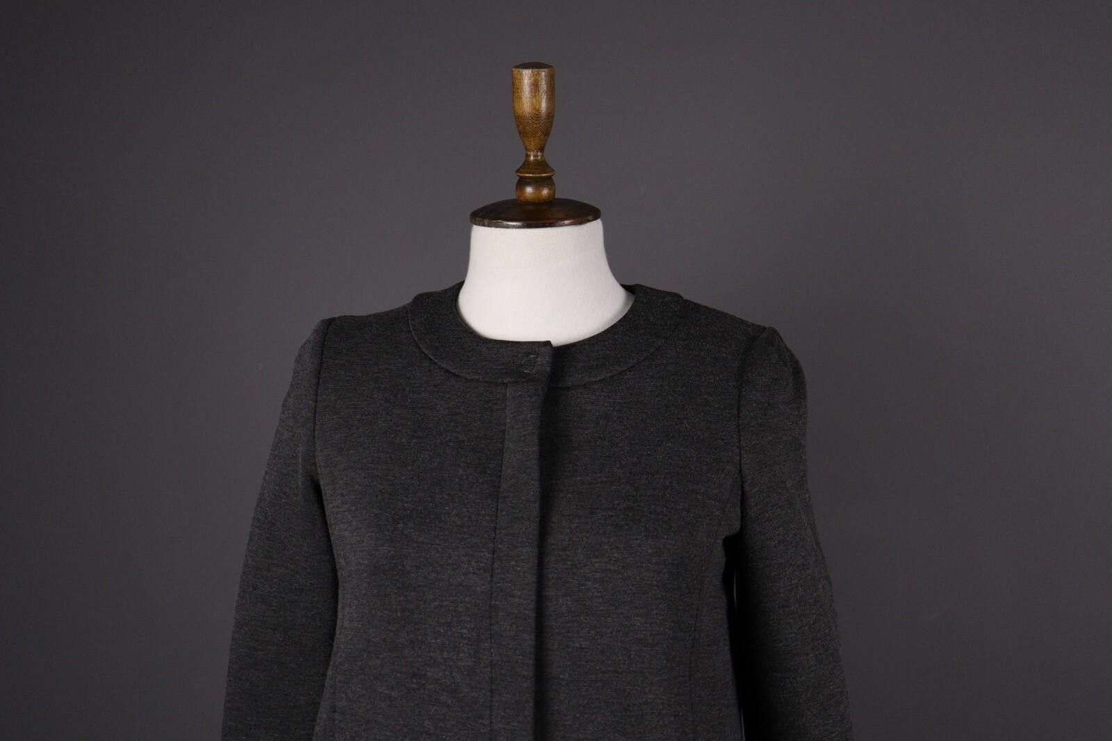 Pinko Gray Button Down Coat Jacket Size I 40 GB