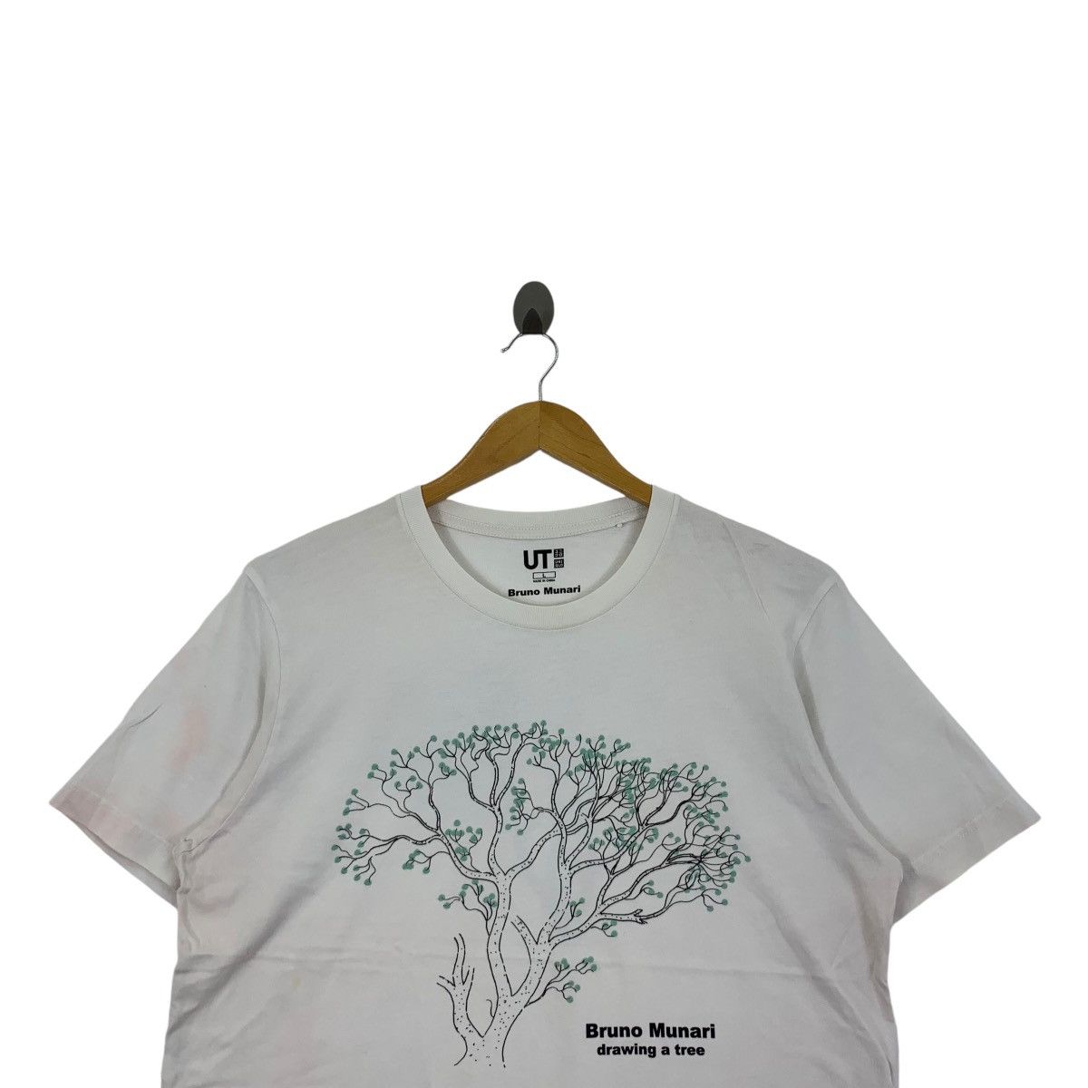 Uniqlo UNIQLO x BRUNO MUNARI Drawing A Tree Artwork Tee Shirt Size L / US 10 / IT 46 - 2 Thumbnail