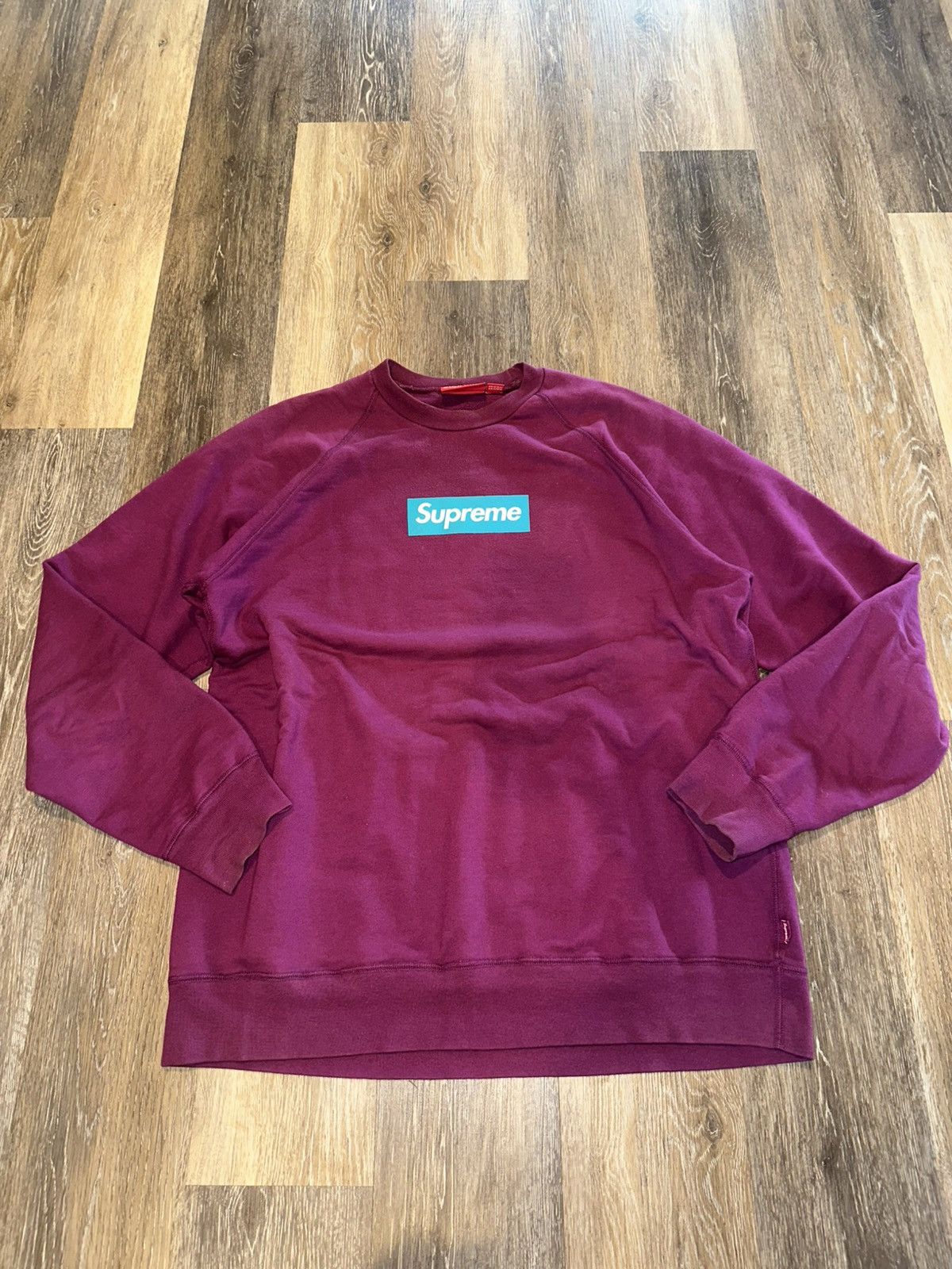 Supreme 2007 supreme teal screen printed box logo crewneck Size US L / EU 52-54 / 3 - 2 Thumbnail