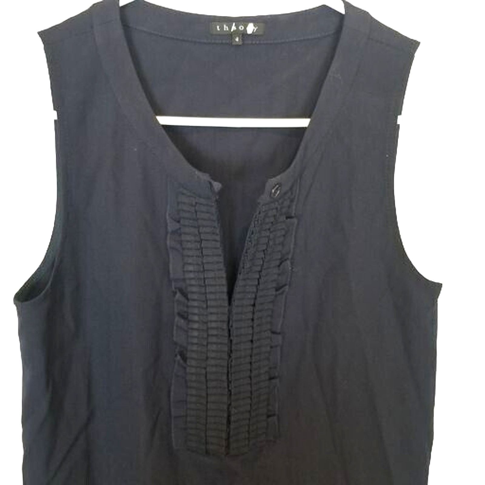 Theory Theory Womens Wool Mini Dress 4 Classic Little Black Dress Size S / US 4 / IT 40 - 2 Thumbnail
