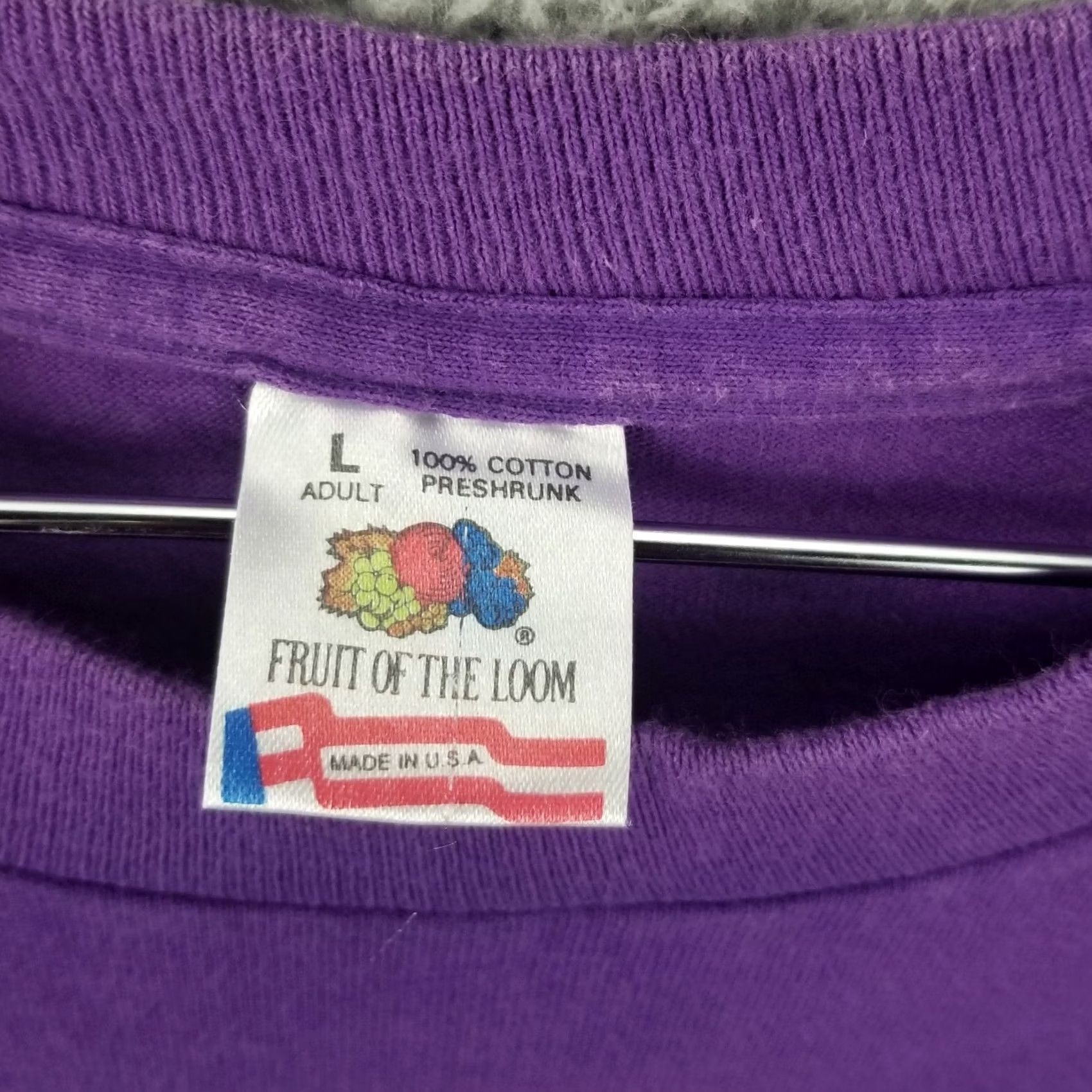 Fruit Of The Loom VINTAGE Washington Shirt Adult Large Purple Nike? Size US L / EU 52-54 / 3 - 3 Thumbnail