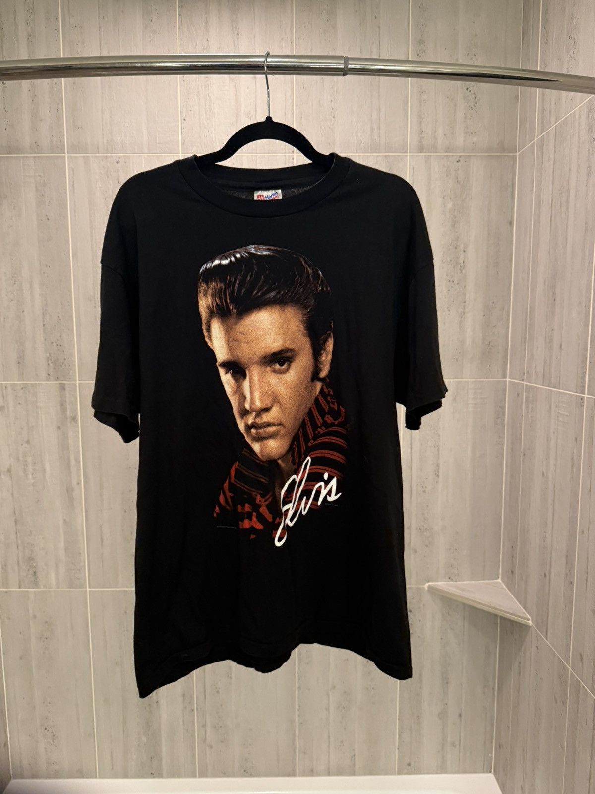 Hanes Rare Vintage 1990 Elvis Presley Graphic Tee- Made in USA Size US XL / EU 56 / 4 - 1 Thumbnail