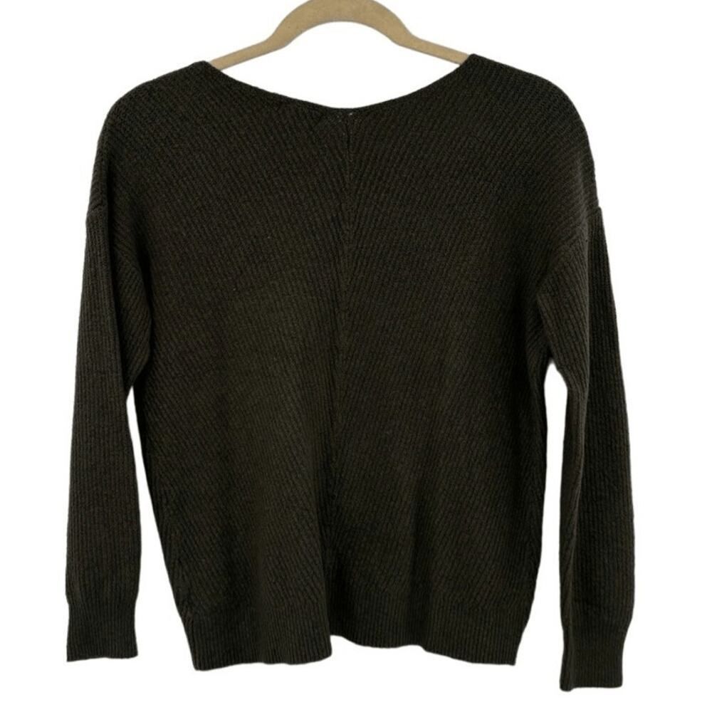 Other Olive Green Knitted Sweater Size M V-Neck Pullover Grandmaco Size M / US 6-8 / IT 42-44 - 2 Thumbnail