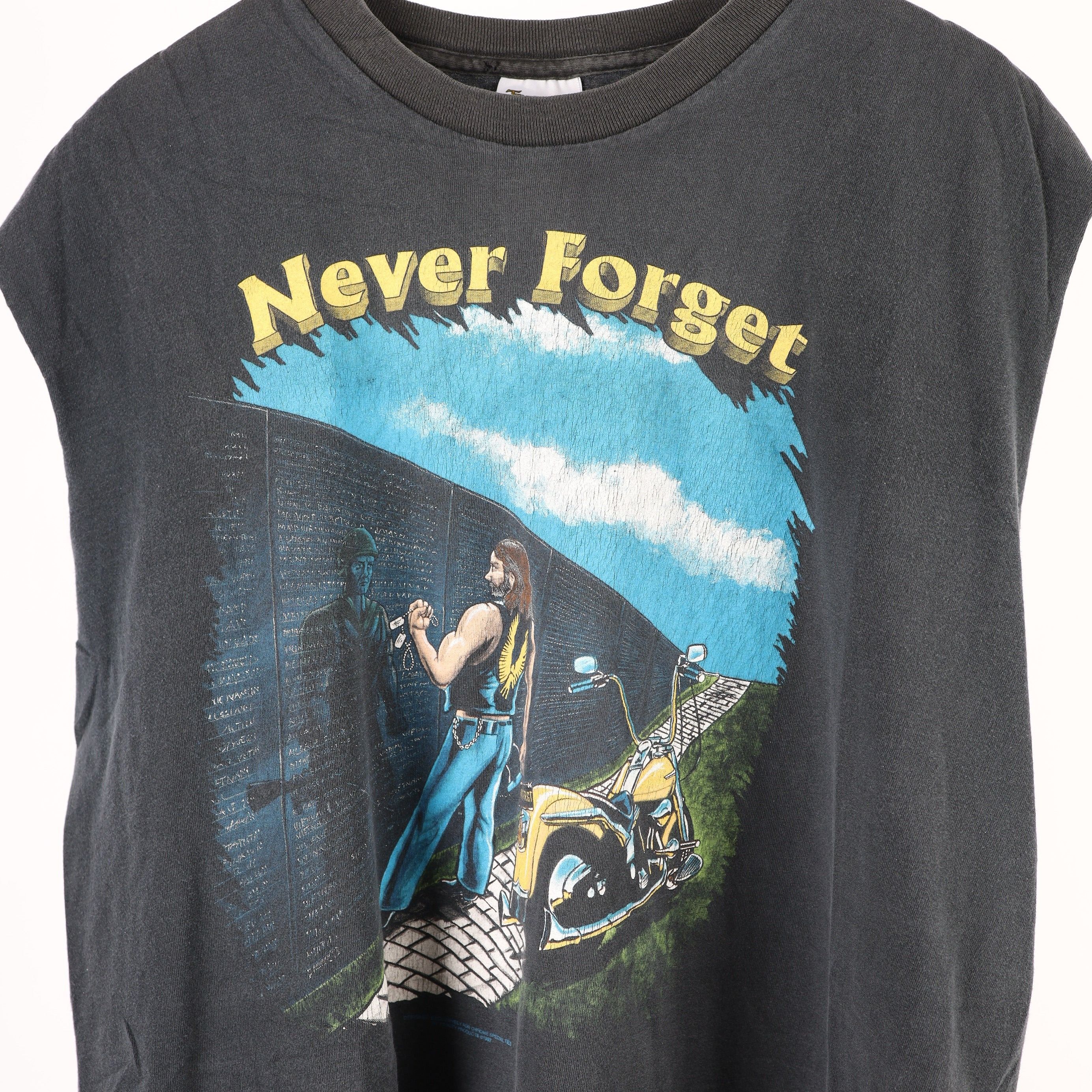 Vintage NEVER FORGET CUT OFF SHIRT Size US XL / EU 56 / 4 - 3 Thumbnail