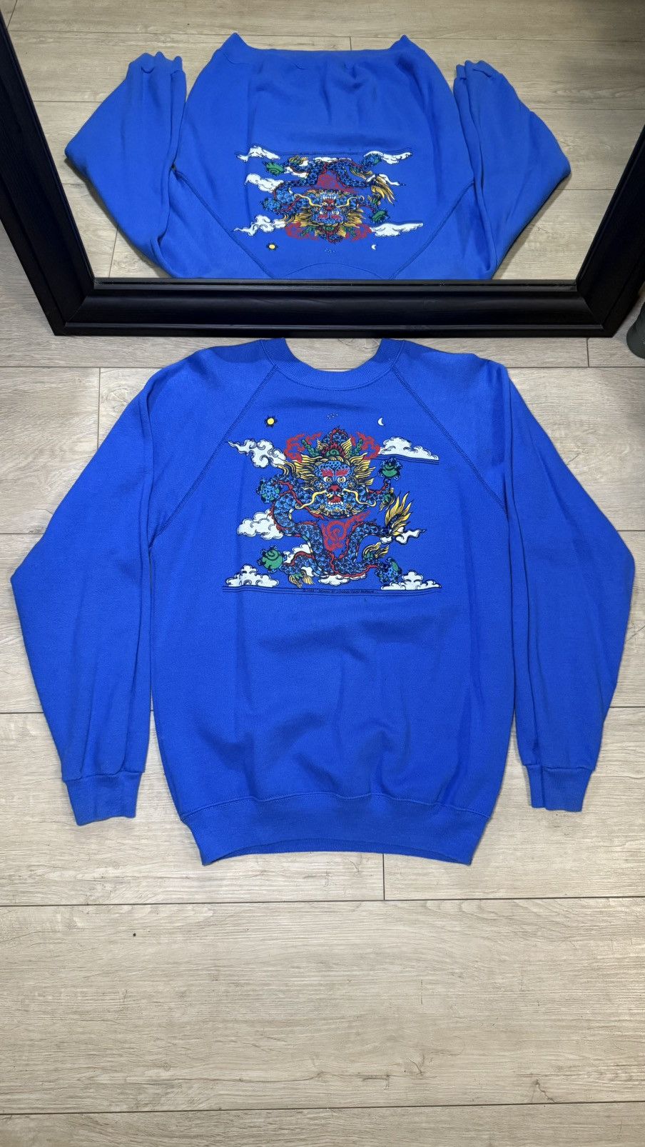 JNCO Vintage / Y2K 1980s Dragon Tattoo Style Sweatshirt /Crewneck Size US M / EU 48-50 / 2 - 1 Thumbnail