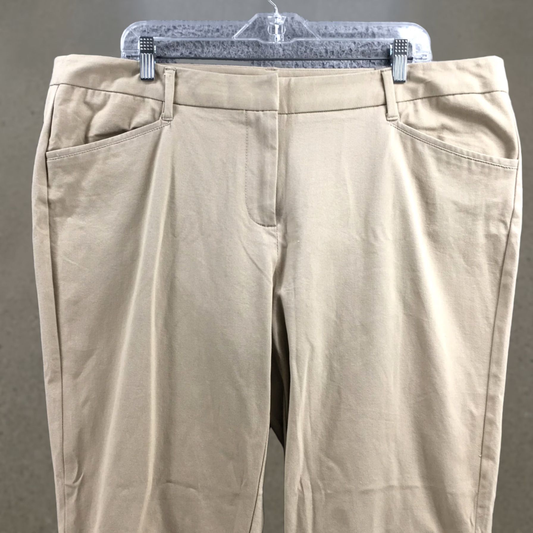 Vintage Maurices Ankle Skinny Pants Womens 20 Beige High Rise Hook & Eye Zip Fly NEW Size 42" / US 20 - 1 Thumbnail