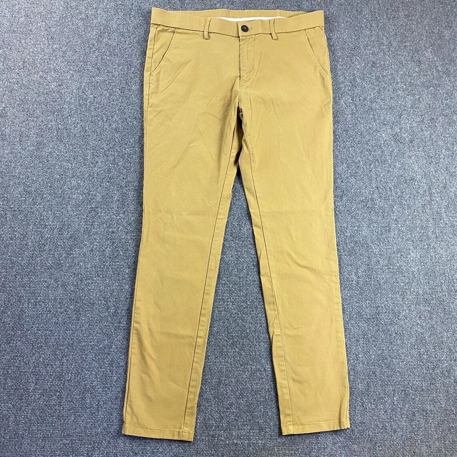 Other Plaid & Plain Pants Men's 34x32 Beige Chino Skinny Fit Size US 34 / EU 50 - 1 Thumbnail
